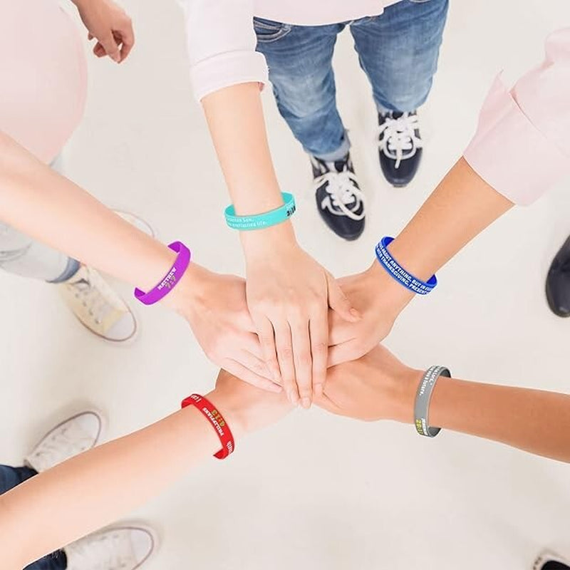 48 Pcs Christian Rubber Bracelets Religious Bracelets Silicone Bracelet Rubber