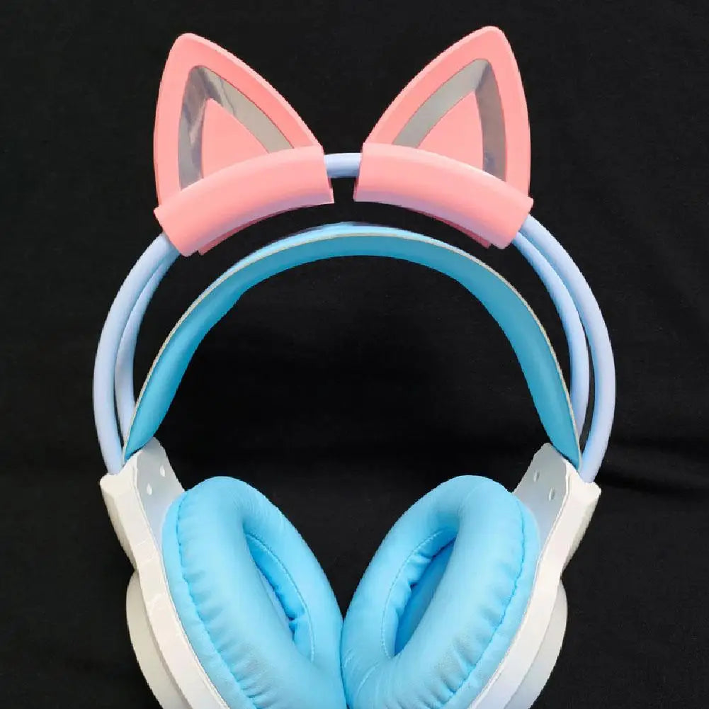 Headphones Accessories Cat Ear for Earphone Gaming Headsets Attachment Stereo Headset Decoration Lightweight Silicone Pendant