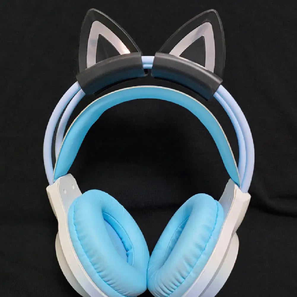 Headphones Accessories Cat Ear for Earphone Gaming Headsets Attachment Stereo Headset Decoration Lightweight Silicone Pendant