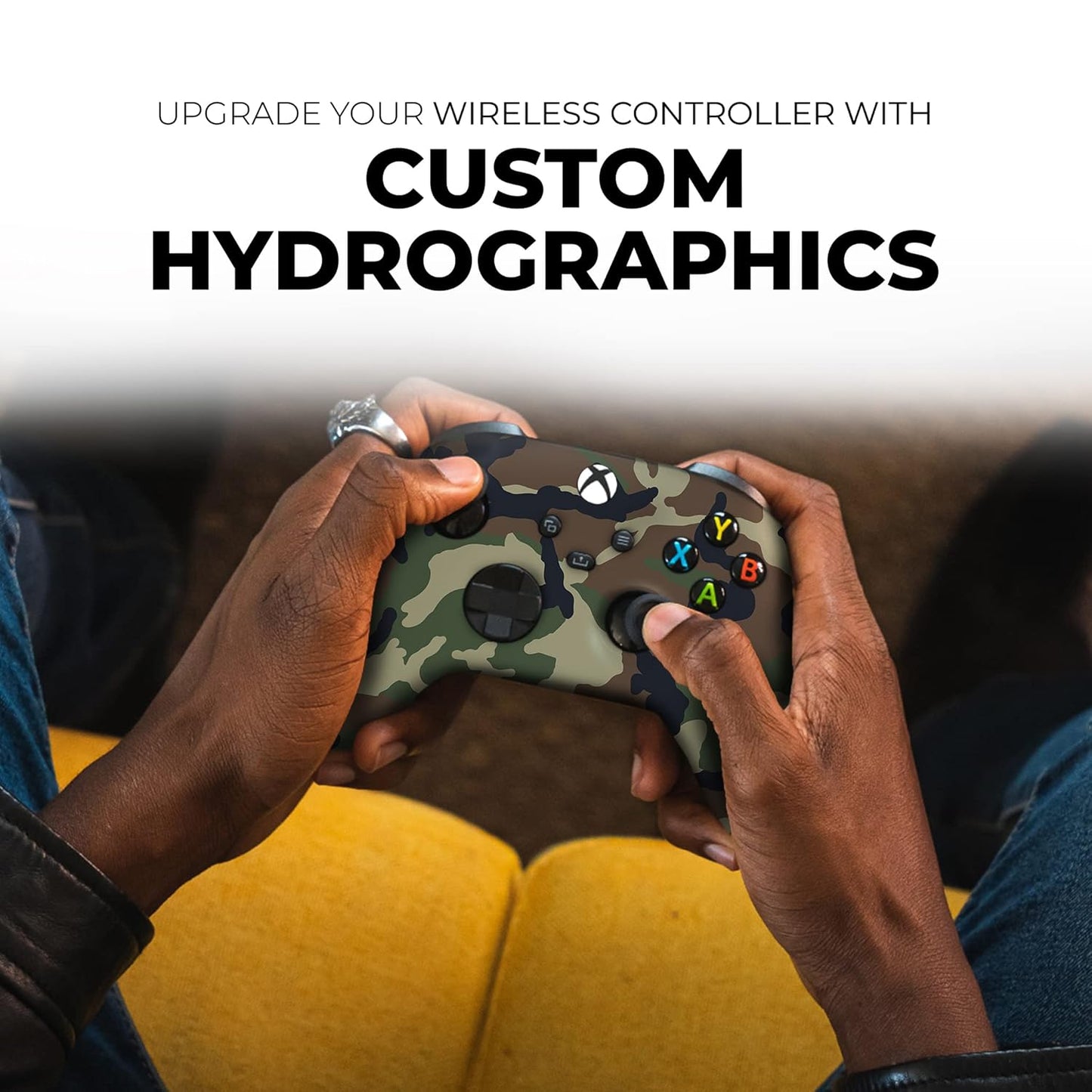 Armmy Camo Custom X-Box Controller Wireless Compatible with X-Box One/Series X/S Proudly Customized in USA with Permanent HYDRO-DIP Printing (NOT JUST a SKIN)