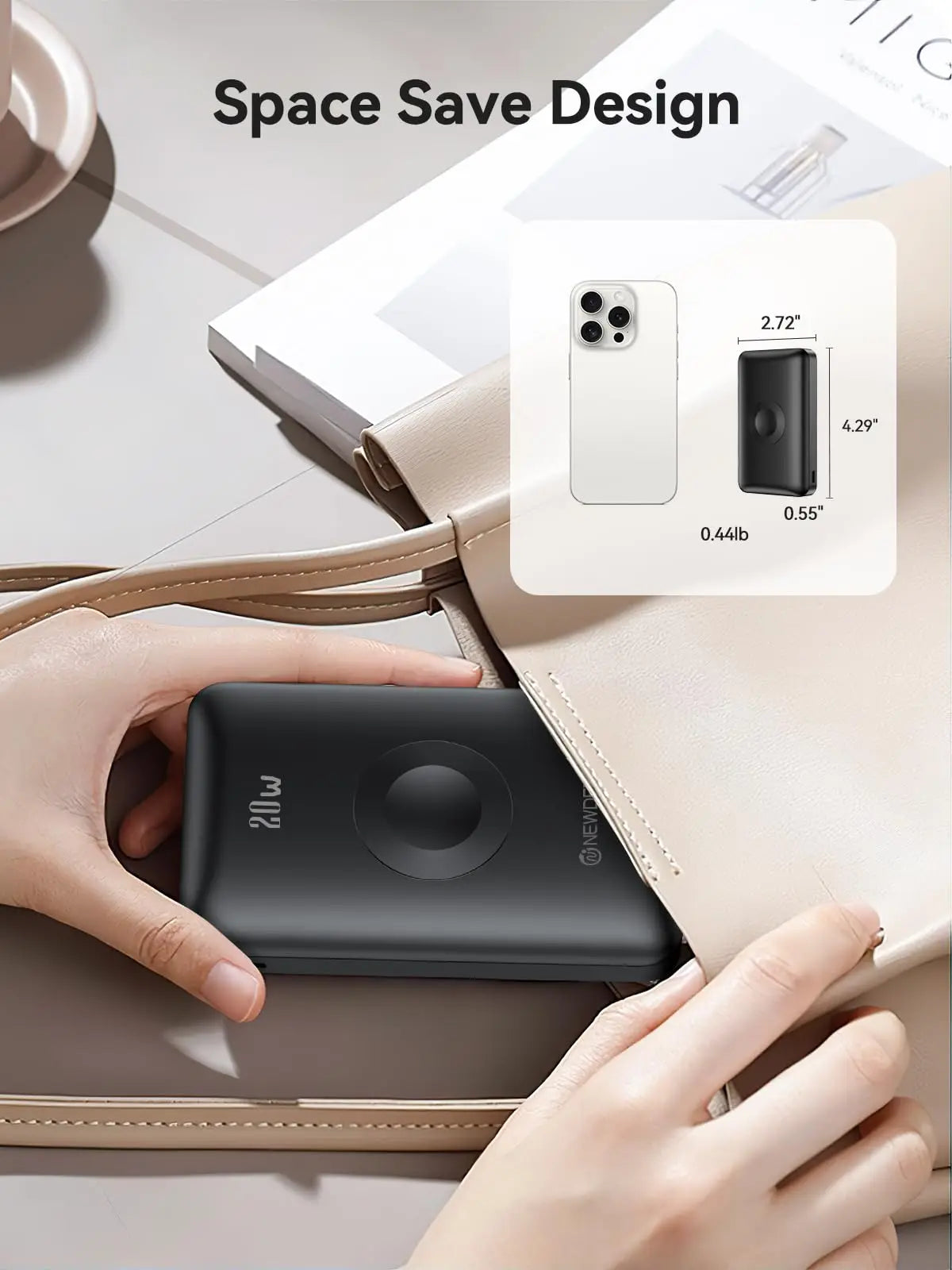 10000Mah Magnetic Wireless Power Bank for Apple Watch /9/8/7/6/5/4/Ultra 2 Iwatch Battery Pack for Iphone 16/15,Galaxy