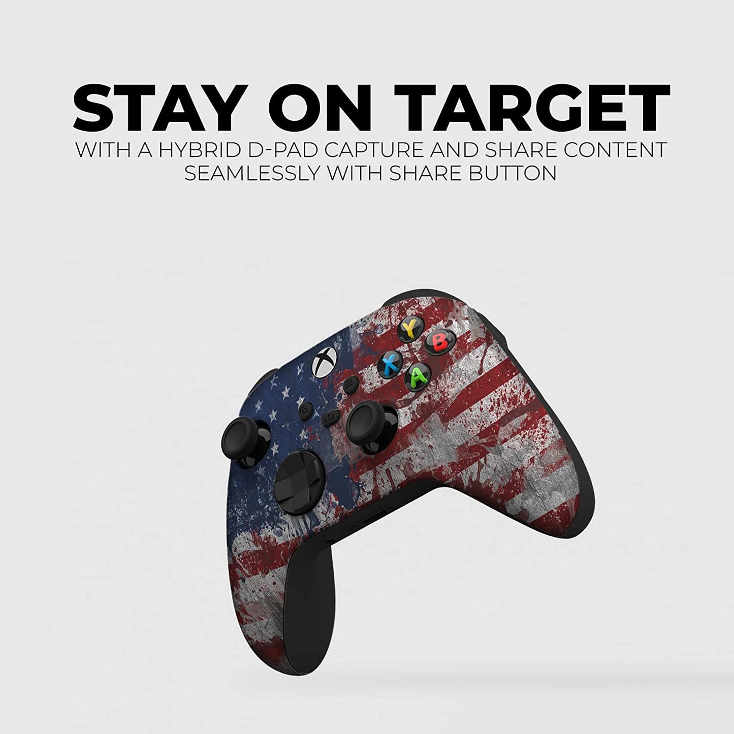 Tatterred Flag Custom X-Box Controller Wireless Compatible with X-Box One/Series X/S Proudly Customized in USA with Permanent HYDRO-DIP Printing(Not JUST a SKIN) (MODDED)