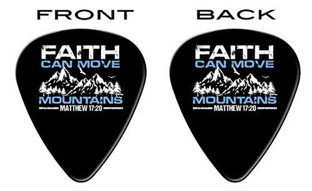 Bible Quote Guitar Picks Set of 12 Medium Gauge Celluloid Inspirational Picks
