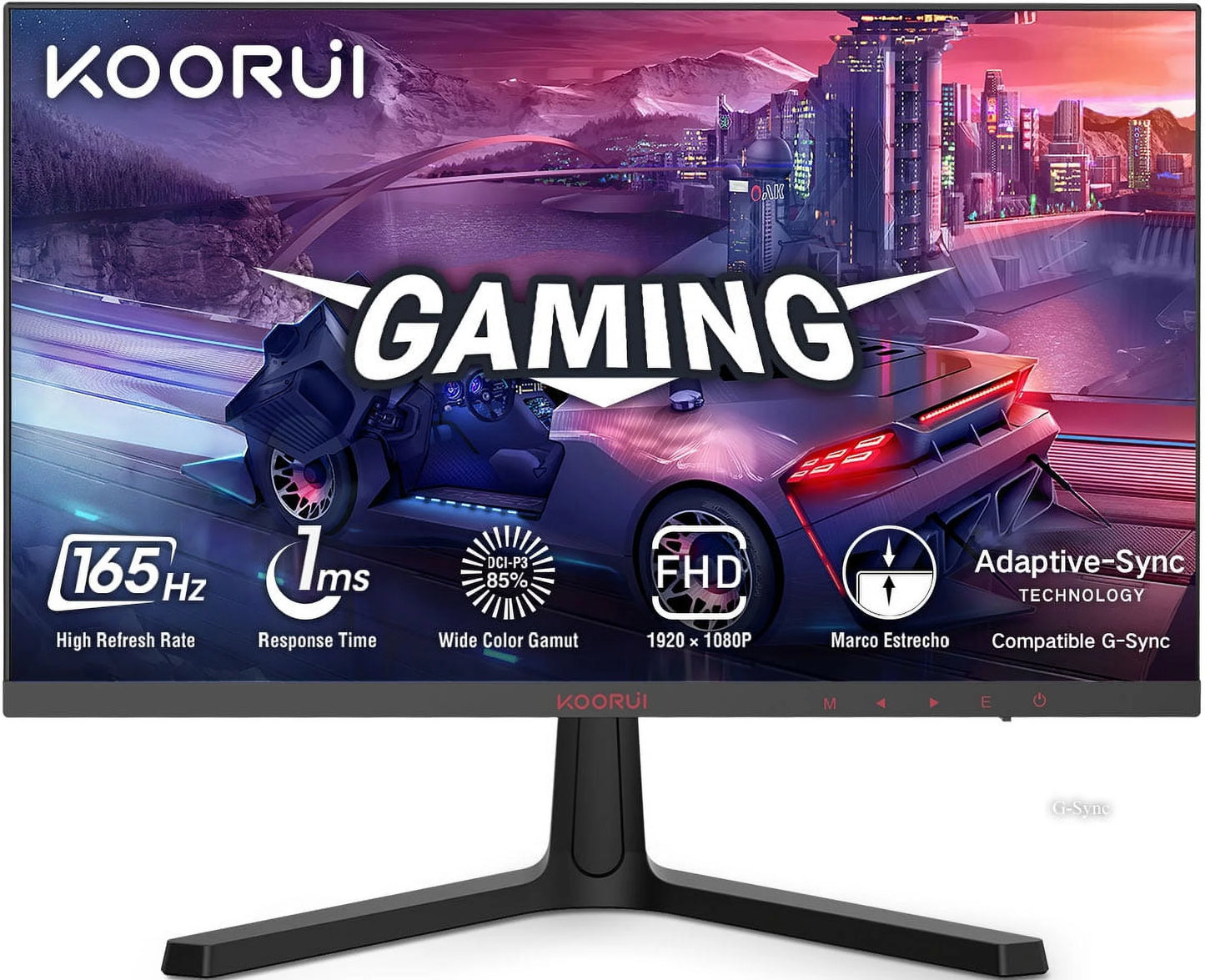 24 Inch FHD 165Hz/144Hz Gaming Monitor Adaptive-Sync 1080P Hdmi/Displayport, 24E4