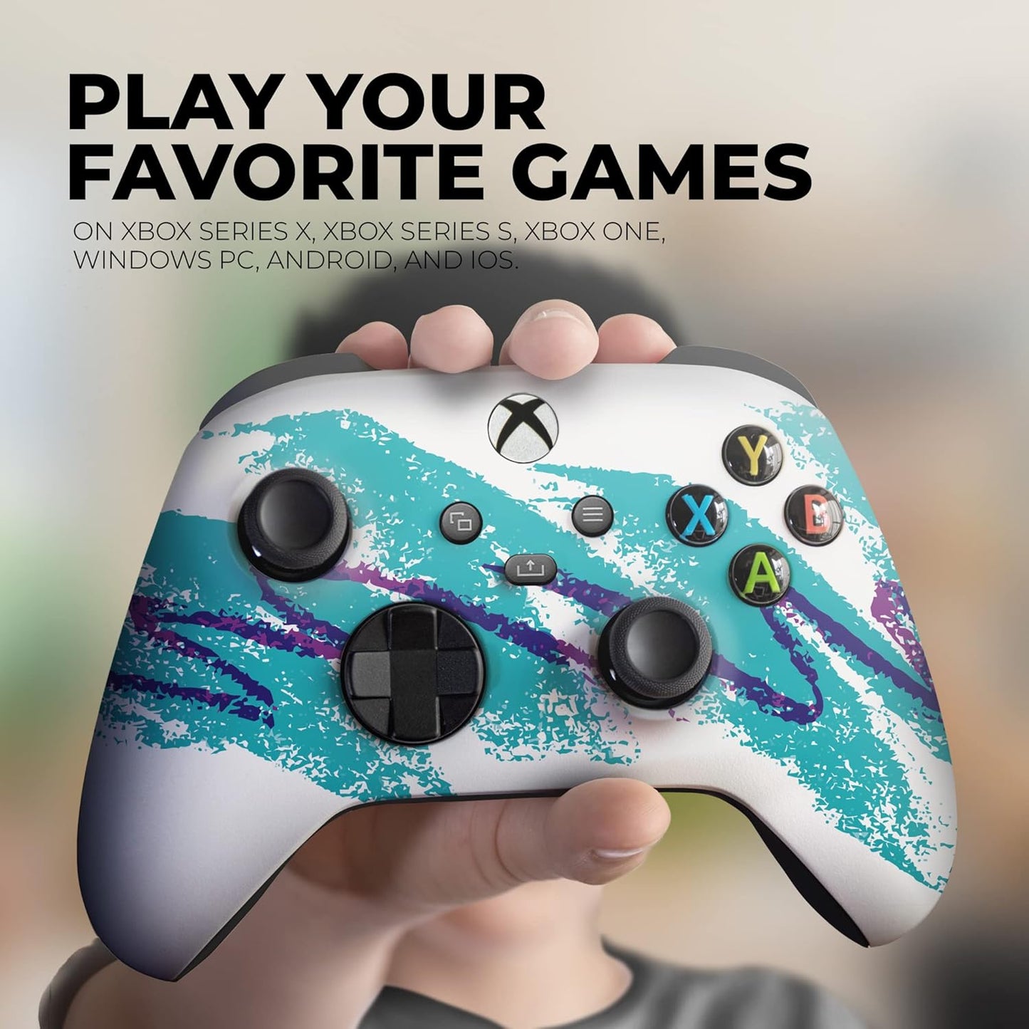 90'S Cup Custom X-Box Controller Wireless Compatible with X-Box One/Series X/S Proudly Customized in USA with Permanent HYDRO-DIP Printing (NOT JUST a SKIN)