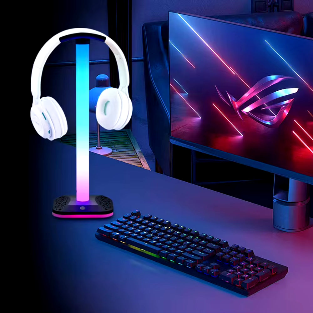 RGB Gaming Headphone Stand Desktop Earphone Holder Hanger Gamer Headset Display Stand Headset Holder Hanger Earphone Accessories