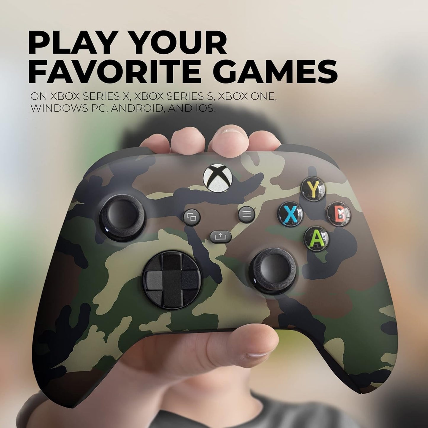 Armmy Camo Custom X-Box Controller Wireless Compatible with X-Box One/Series X/S Proudly Customized in USA with Permanent HYDRO-DIP Printing (NOT JUST a SKIN)