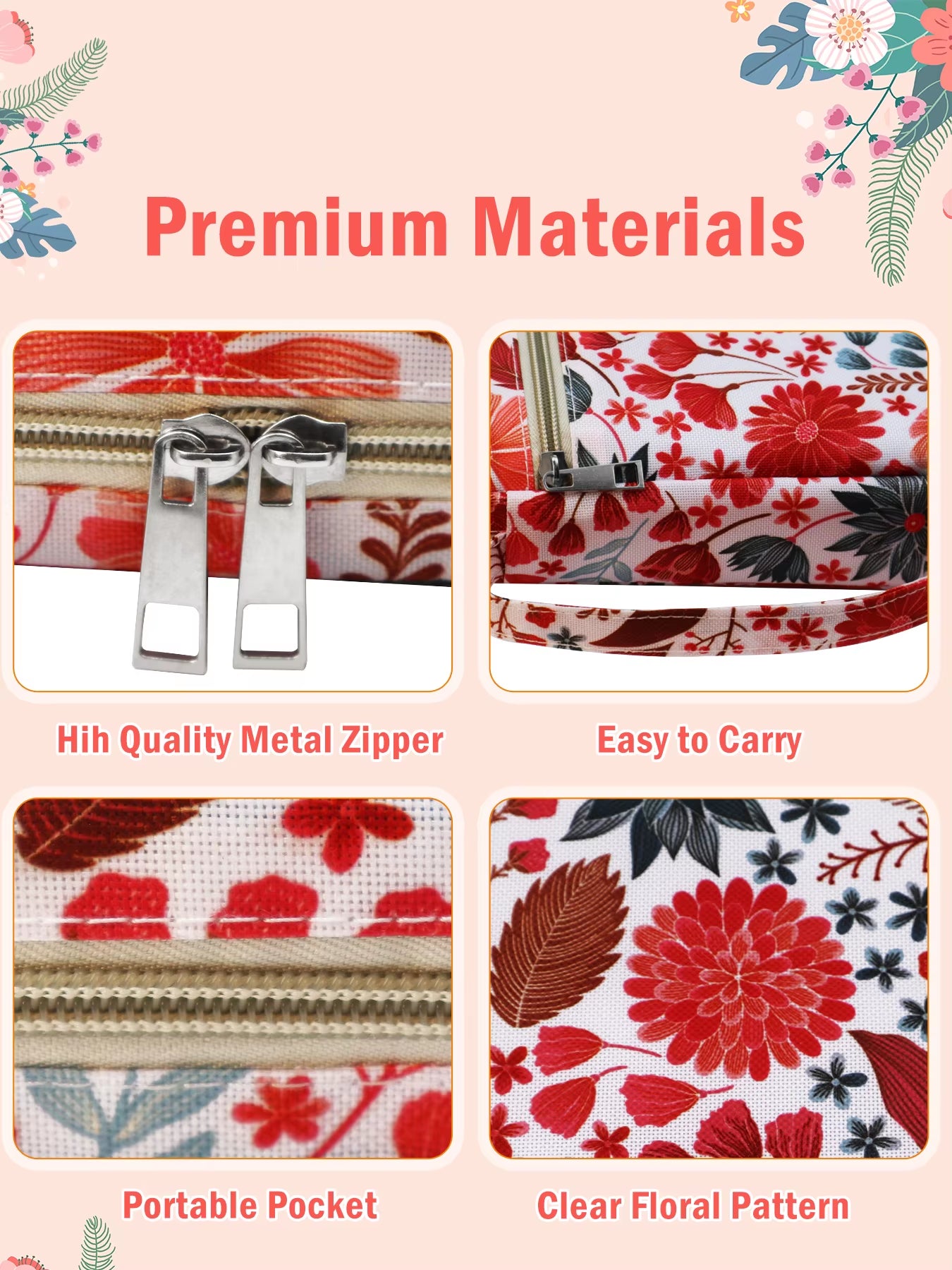 Bible Cover for Women with Flowers Printing, Bible Case,Bible Bag, Study Bible Case,Covers for Bible,Bible Boooks Covers