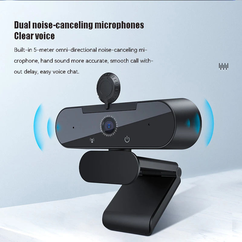 Ultra HD 2K PC Webcam USB Webcams Auto Focus Computer Web Cam with Microphone Camera for Live Streaming/ Video/ Conference