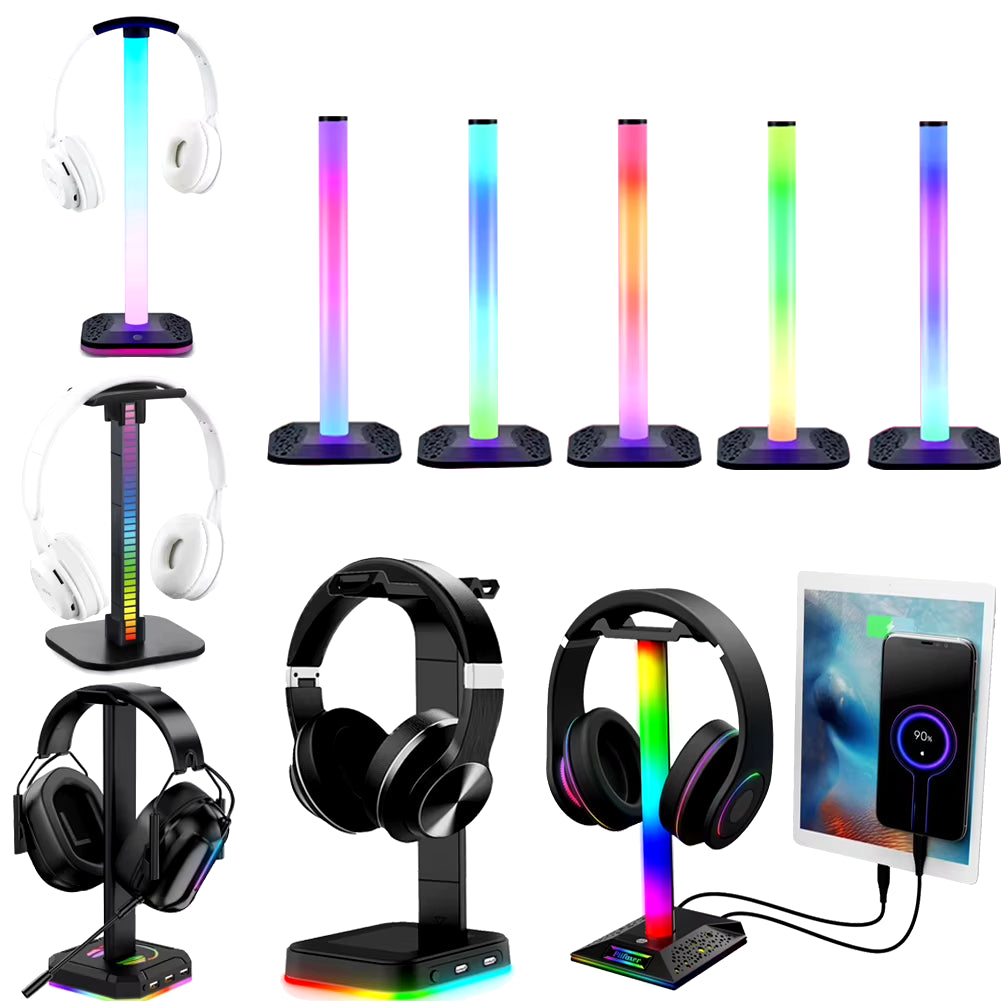 RGB Gaming Headphone Stand Desktop Earphone Holder Hanger Gamer Headset Display Stand Headset Holder Hanger Earphone Accessories