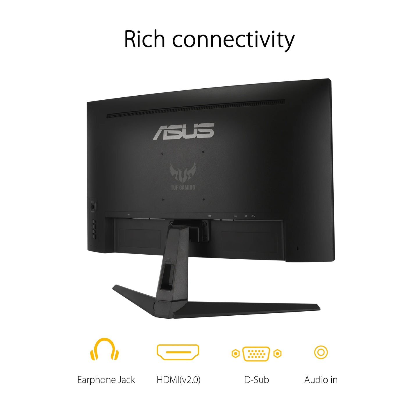 TUF Gaming 27” Curved FHD Gaming Monitor VG27VH1B, 1080P Full HD, 165Hz (Supports 144Hz), Extreme Low Motion Blur, 1Ms, HDMI