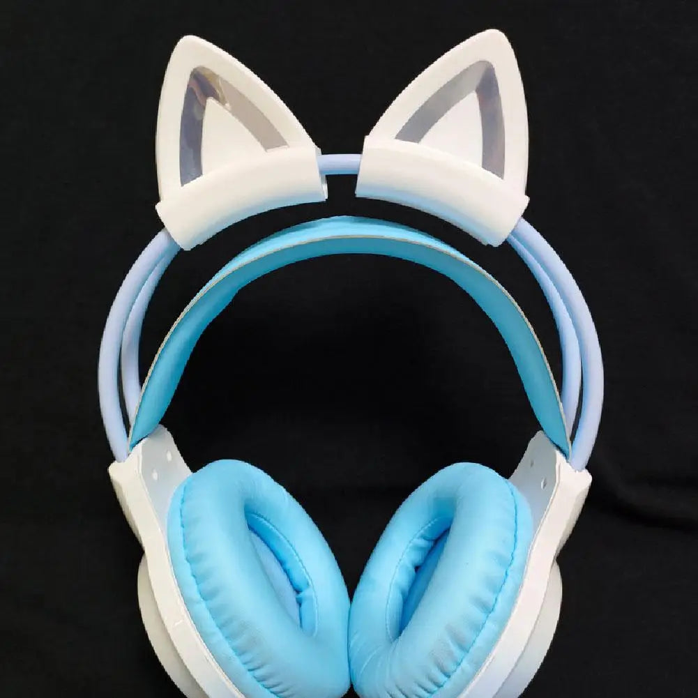 Headphones Accessories Cat Ear for Earphone Gaming Headsets Attachment Stereo Headset Decoration Lightweight Silicone Pendant