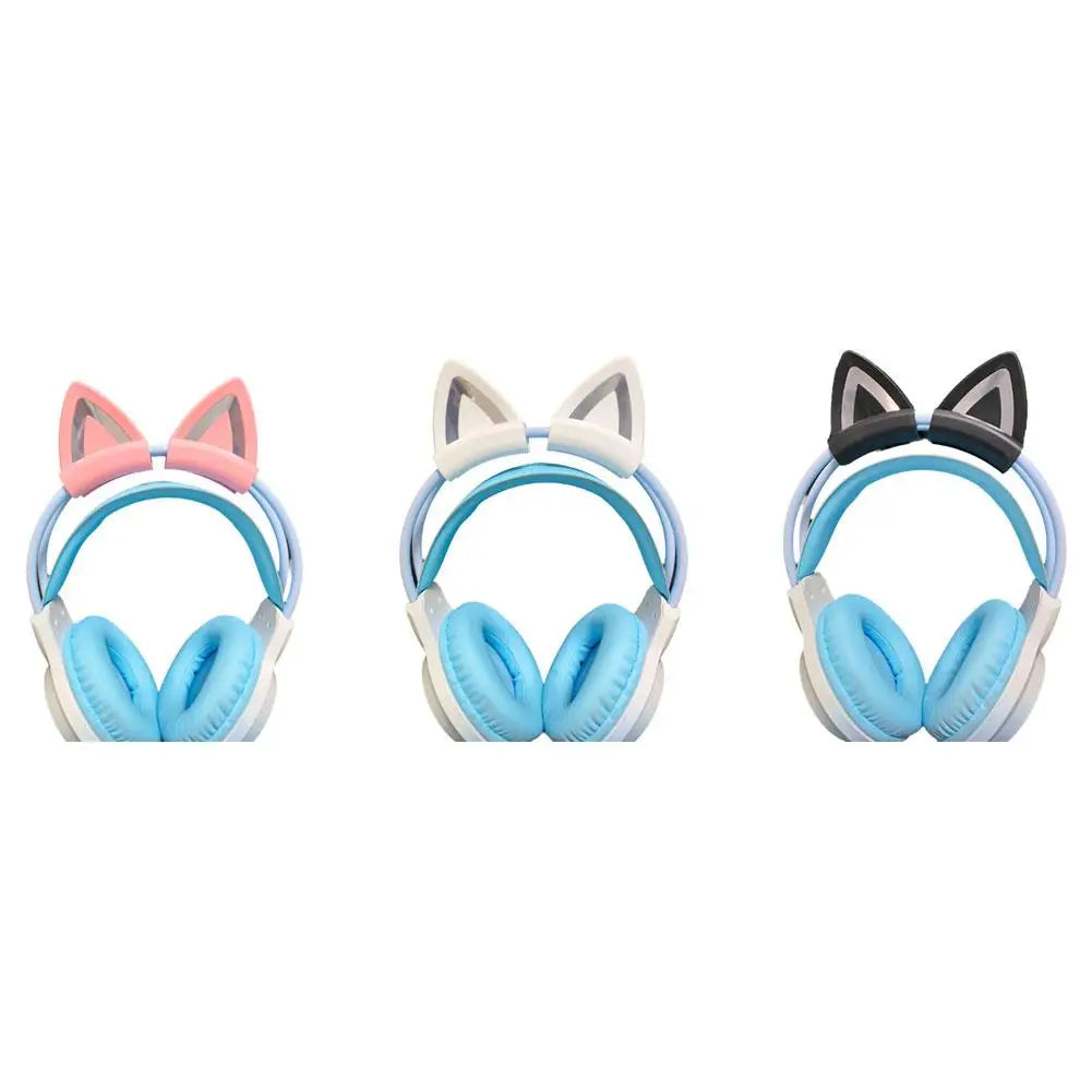 Headphones Accessories Cat Ear for Earphone Gaming Headsets Attachment Stereo Headset Decoration Lightweight Silicone Pendant