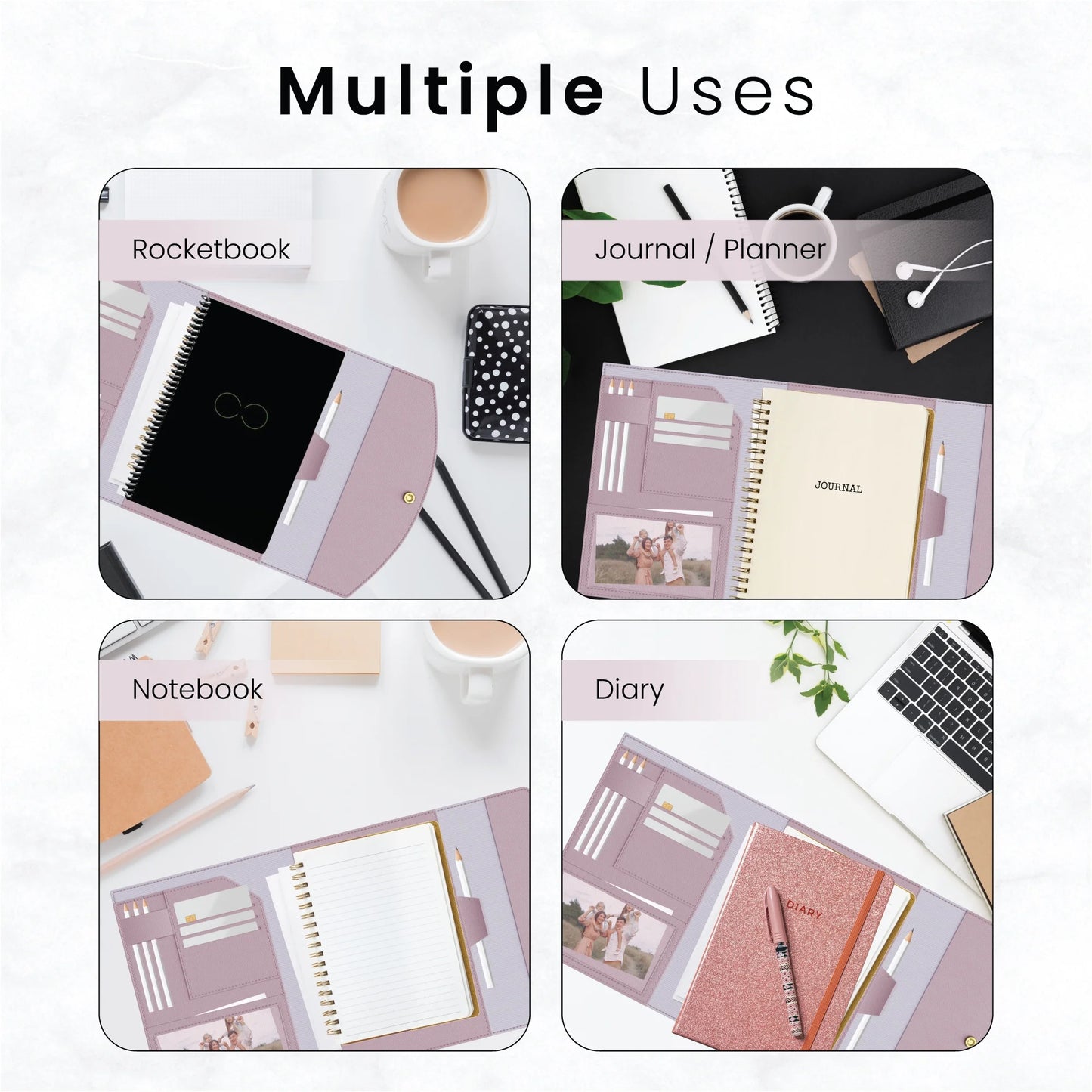 Slim Lightweight Organizer Cover for Rocketbook, Journal, Planner, Notebook