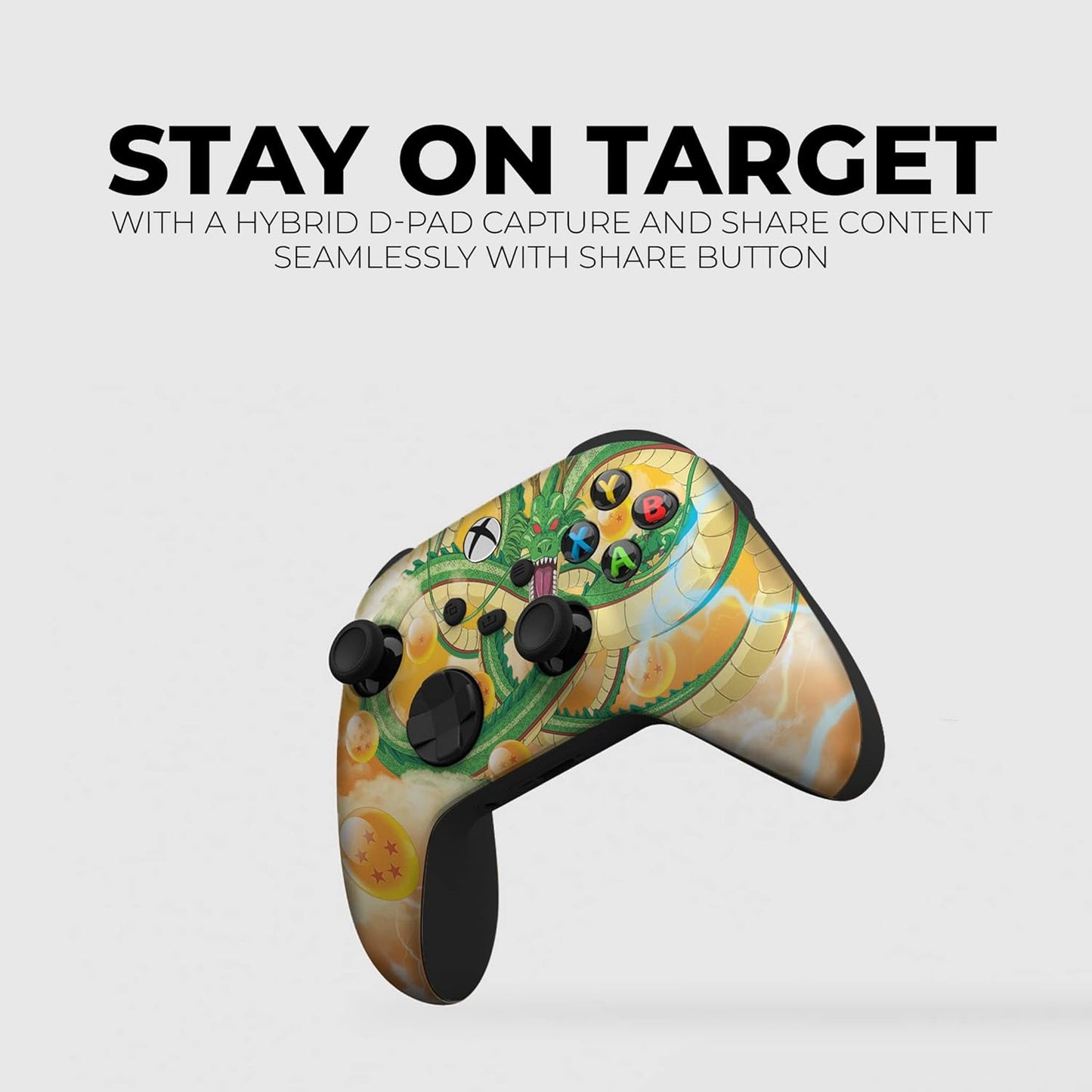Shenron Draggonbaallz Custom X-Box Controller Wireless Compatible with X-Box One/Series X/S Proudly Customized in USA with Permanent HYDRO-DIP Printing (NOT JUST a SKIN)
