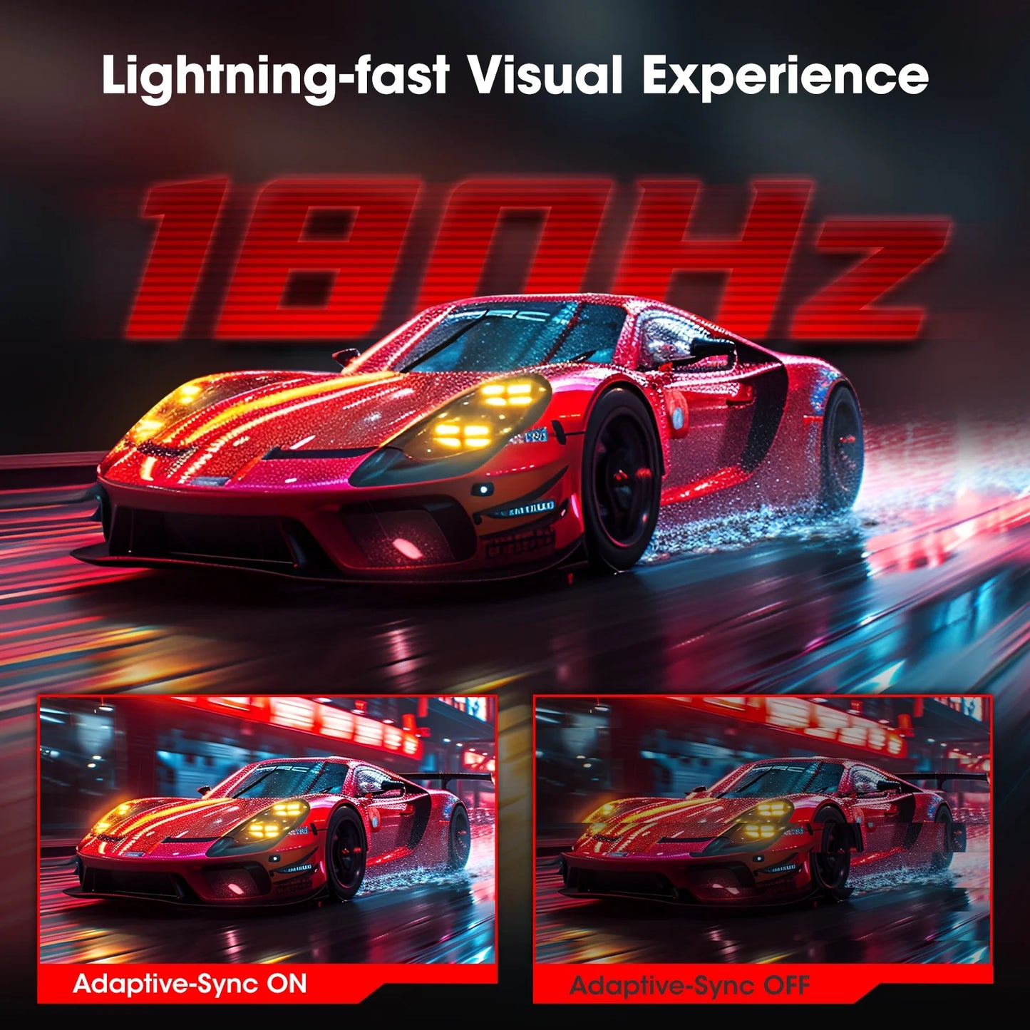 27 Inch 2K Curved Gaming Monitor, 180Hz QHD Computer Monitor, 1Ms Adaptive-Sync, Hdmi/Displayport, 27E6QCA