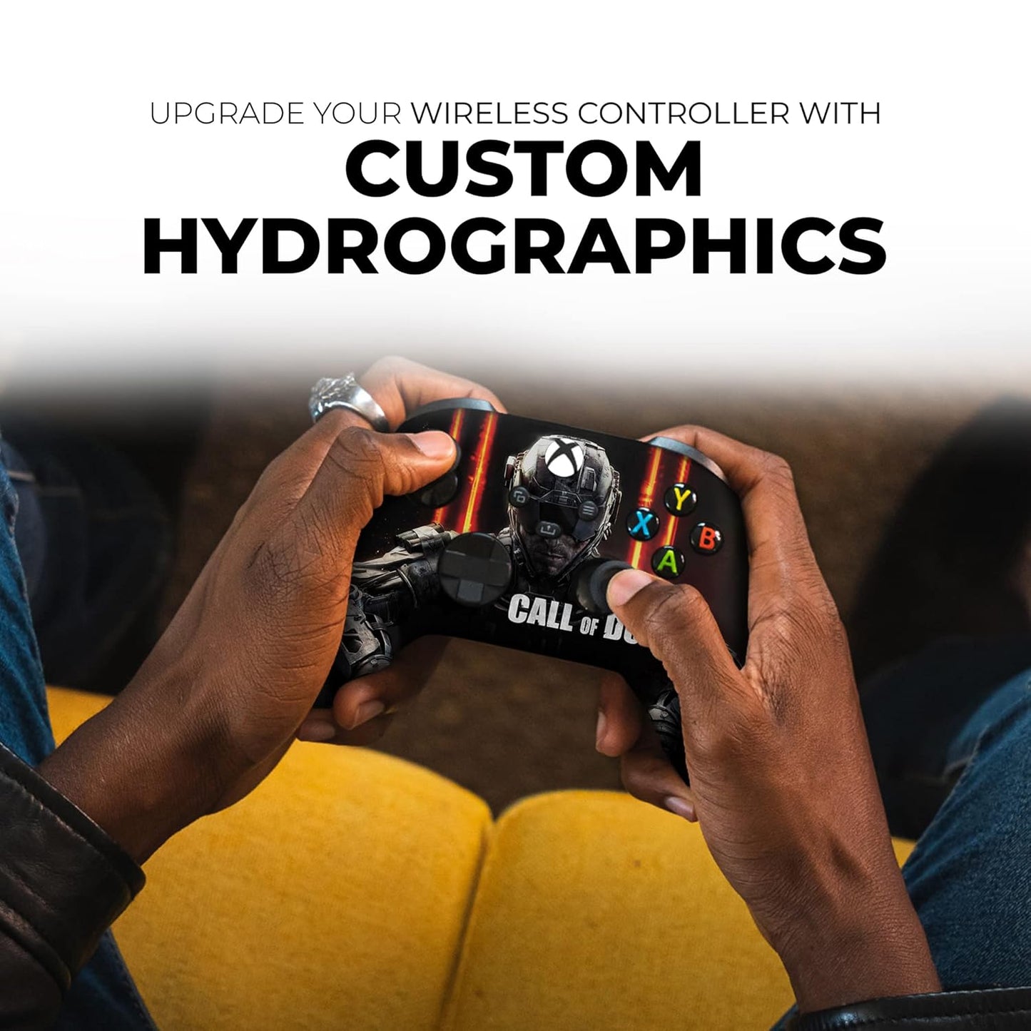 Calls of Dutty Dual Custom X-Box Controller Wireless Compatible with X-Box One/Series X/S Proudly Customized in USA with Permanent HYDRO-DIP Printing(Not JUST a SKIN) MODDED
