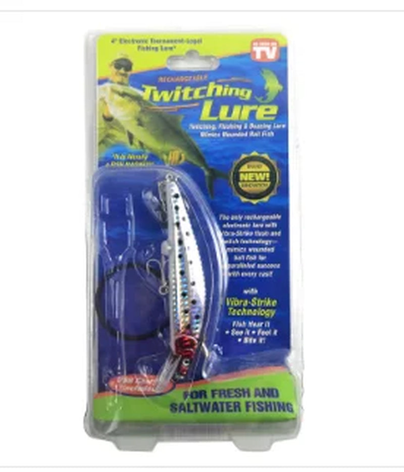 Simulated Fishing Lures Bait Electric Life-Like Vibrate Fishing Lures USB Rechargeable Flashing LED Light Throw Luminous Bait