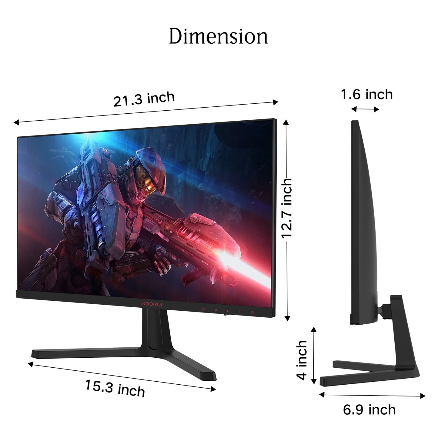24 Inch FHD 165Hz/144Hz Gaming Monitor Adaptive-Sync 1080P Hdmi/Displayport, 24E4