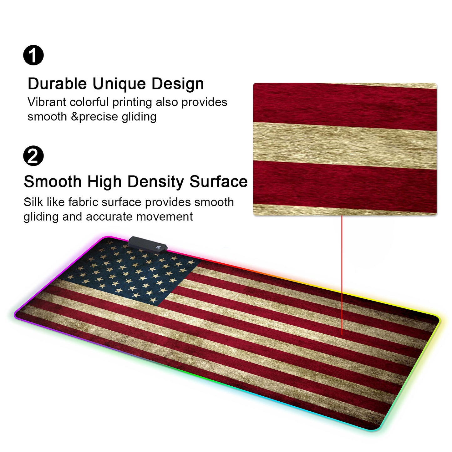 XXL RGB Gaming Mouse Pad - Extended Large LED Gaming Desk Mat (35.4 X 15.7 Inch)