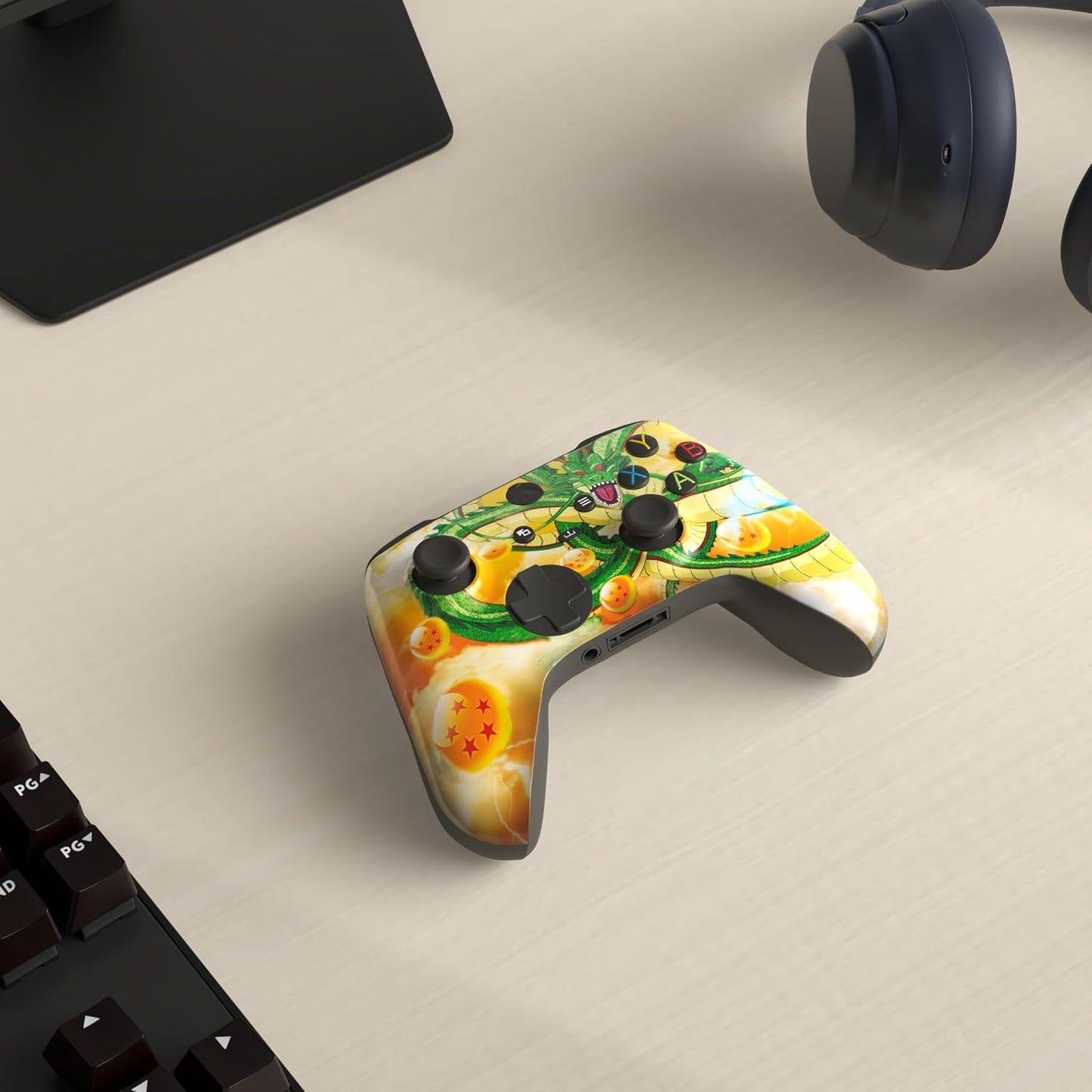 Shenron Draggonbaallz Custom X-Box Controller Wireless Compatible with X-Box One/Series X/S Proudly Customized in USA with Permanent HYDRO-DIP Printing (NOT JUST a SKIN)