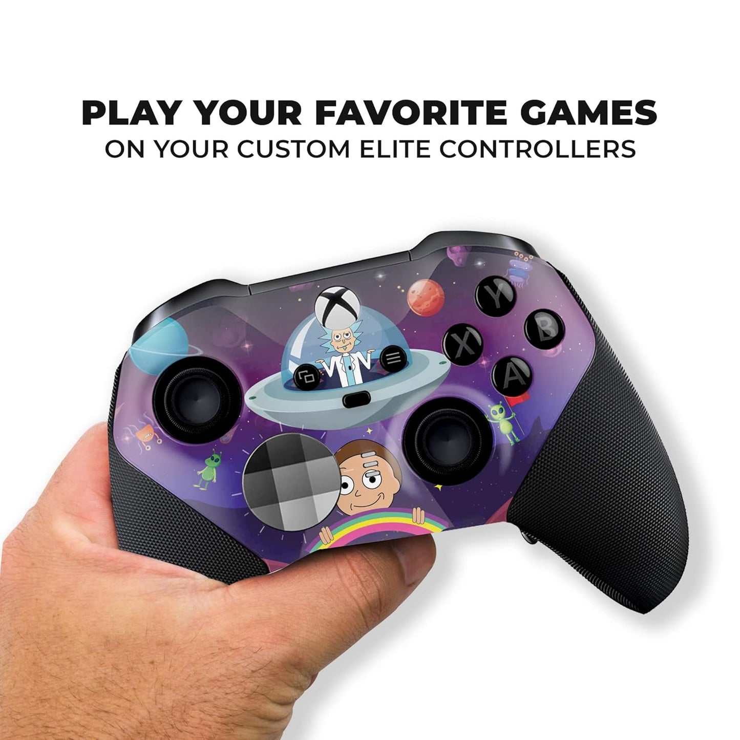 Ricky & Morty X-Box Elite Controller Series 2 Limited Edition Custom Elite Series 2 Controller for X-Box One/Series X/S. with Advanced Hydro-Dip Paint Technology (Not Just a Skin)