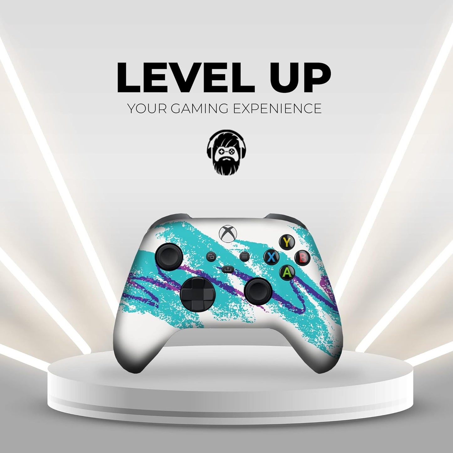 90'S Cup Custom X-Box Controller Wireless Compatible with X-Box One/Series X/S Proudly Customized in USA with Permanent HYDRO-DIP Printing (NOT JUST a SKIN)