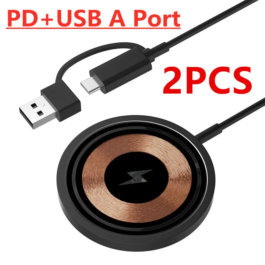 100W Magnetic Wireless Charger Pad Phone Chargers for Iphone 15 14 13 Pro Max Airpods Portable Macsafe PD Fast Charging Station