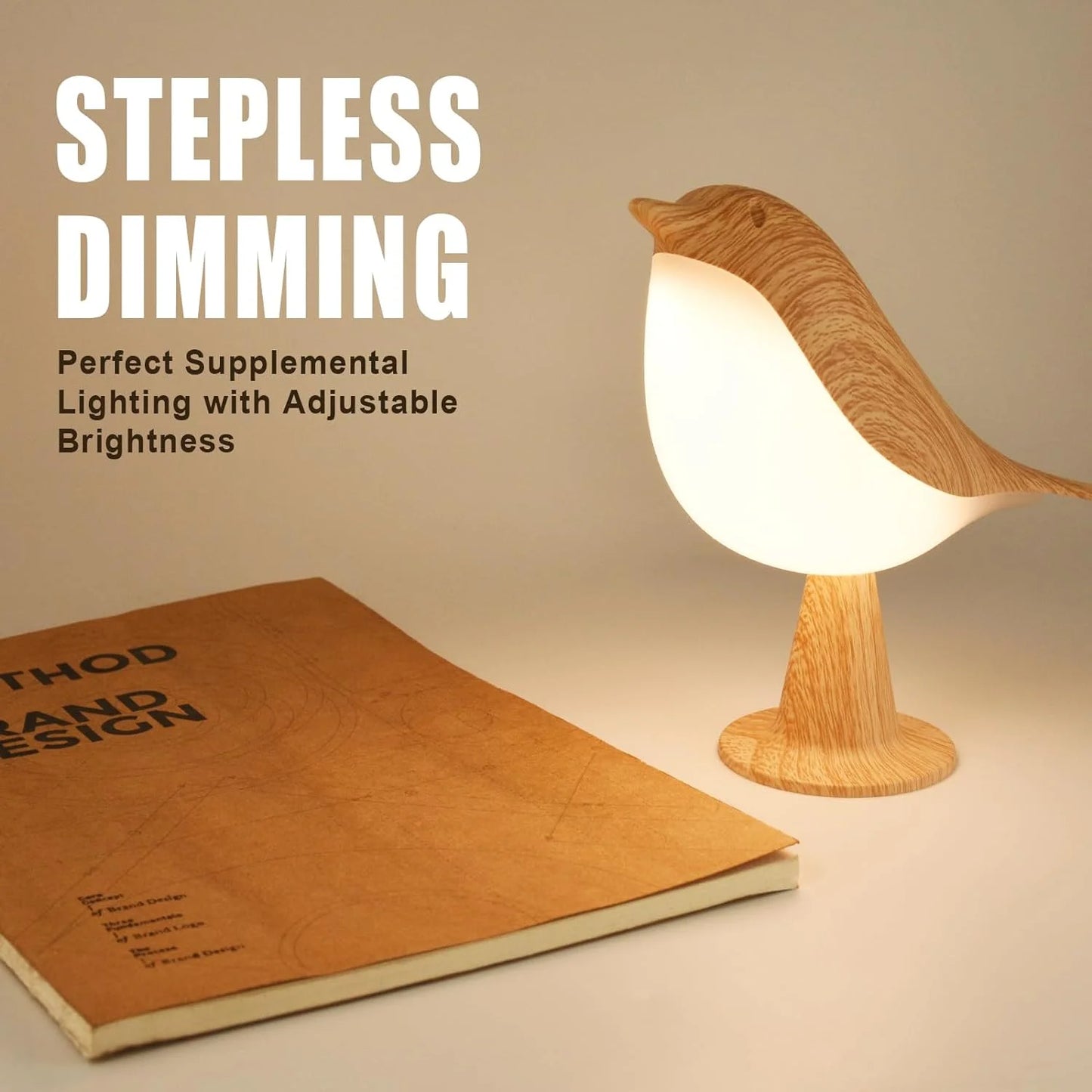 Table Lamp, Touch Control Bird Lamps, Bedside Lamp, Brid Night Light, Cordless Small Desk Lamps Battery Operated Nightstand Lamp, 3-Way Dimmable Light, Rechargeable Decorative Desk Lamp