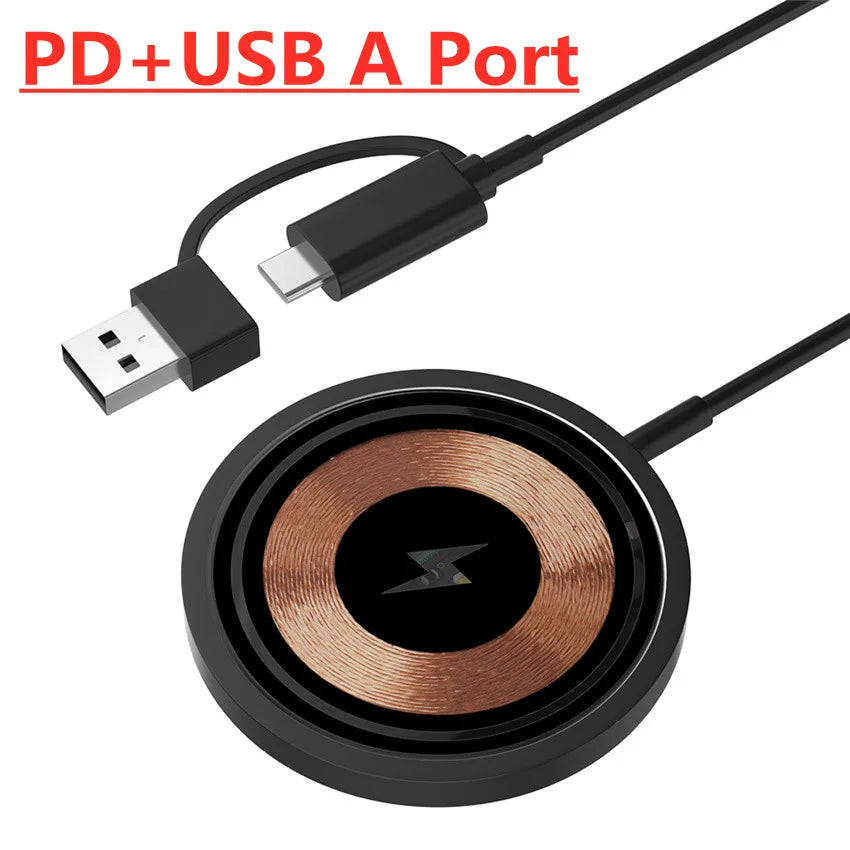 100W Magnetic Wireless Charger Pad Phone Chargers for Iphone 15 14 13 Pro Max Airpods Portable Macsafe PD Fast Charging Station
