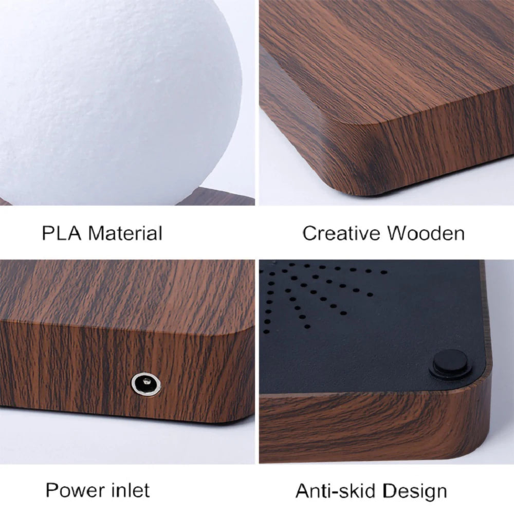 16 Colors Magnetic Levitation Moon Lamp Touch Floating 3D LED Printing Bedroom Bedside Atmosphere Desk Lamp Friends Gift