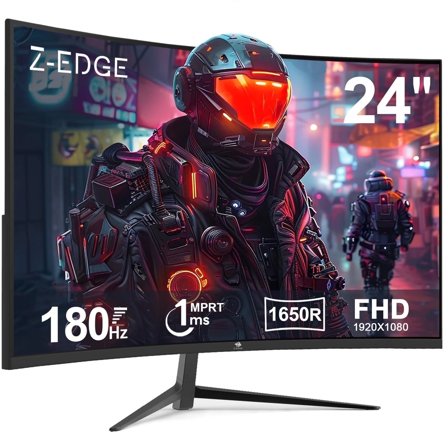 UG24 24-Inch Curved Gaming Monitor 180Hz(Dp) 144Hz(Hdmi) 1Ms Full HD 1920X1080 HDMI DP Port