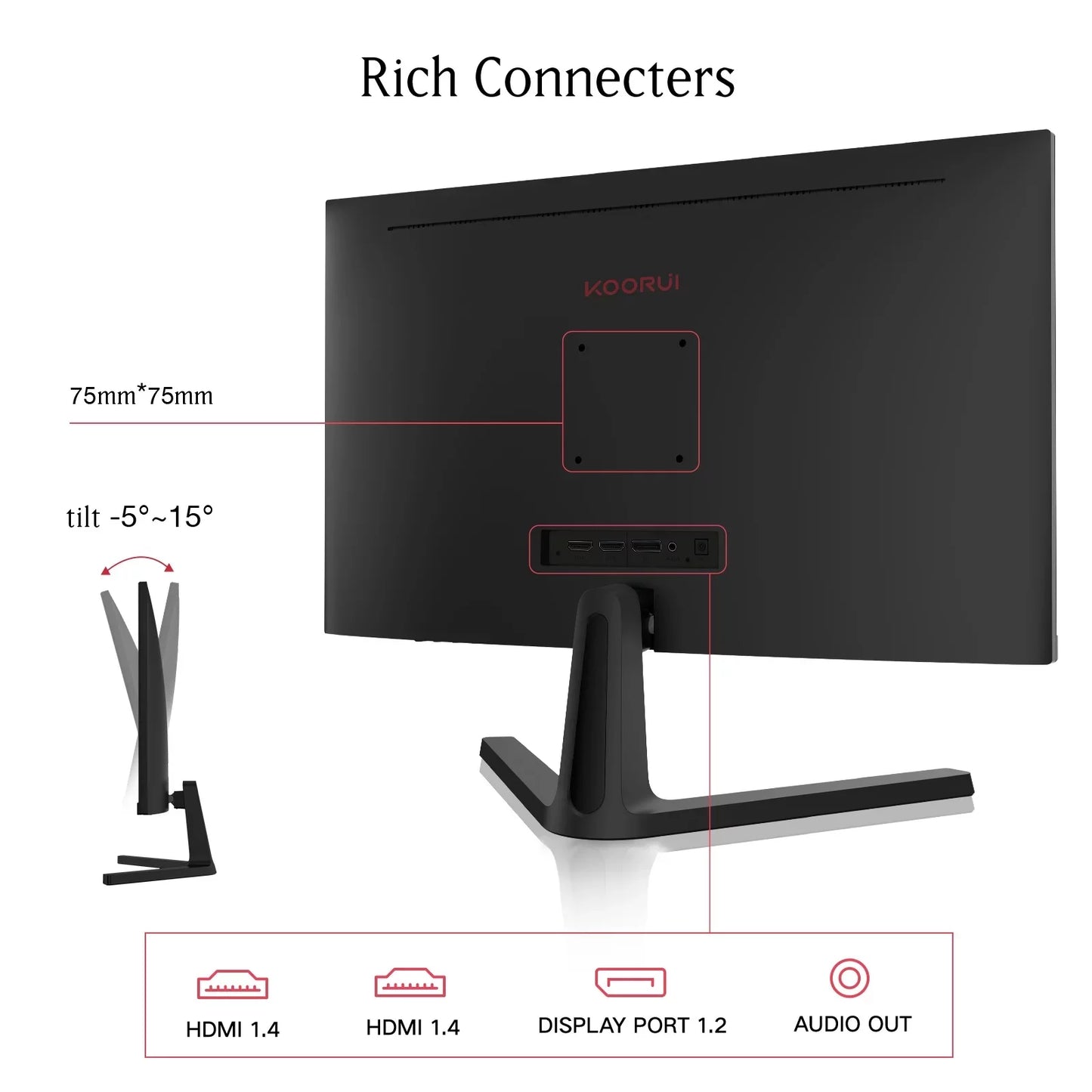 24 Inch FHD 165Hz/144Hz Gaming Monitor Adaptive-Sync 1080P Hdmi/Displayport, 24E4