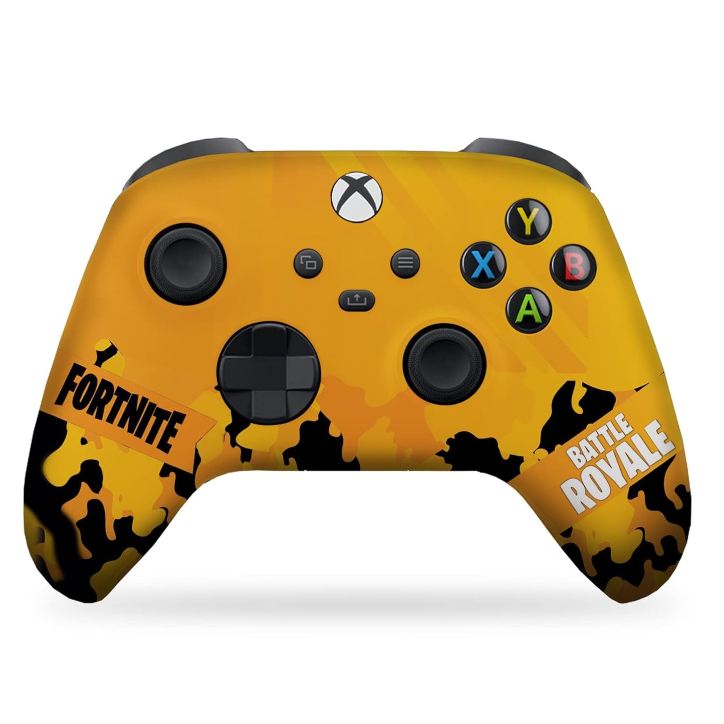 Fortnight Yellow Custom X-Box Controller Wireless Compatible with X-Box One/Series X/S Proudly Customized in USA with Permanent HYDRO-DIP Printing (NOT JUST a SKIN)