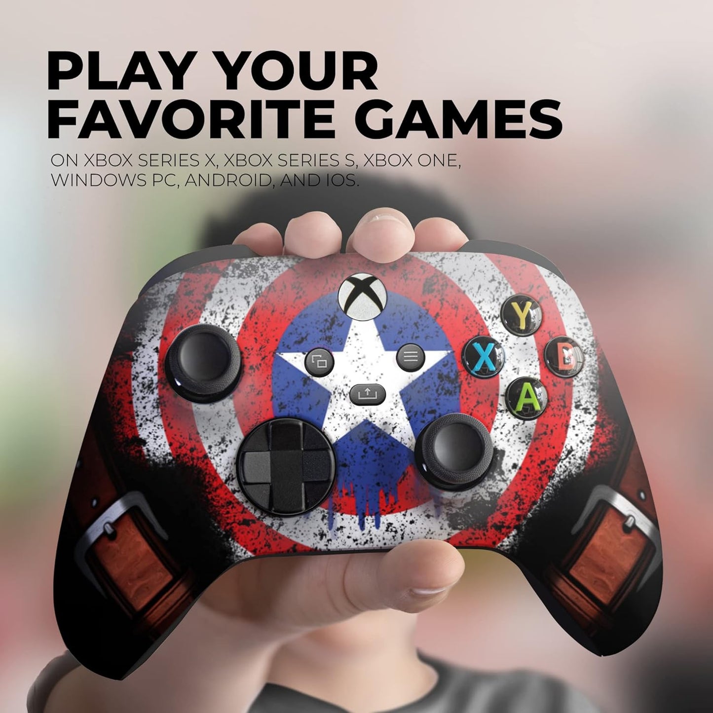 Americcan Soldier Custom X-Box Controller Wireless Compatible with X-Box One/Series X/S Proudly Customized in USA with Permanent HYDRO-DIP Printing (NOT JUST a SKIN)