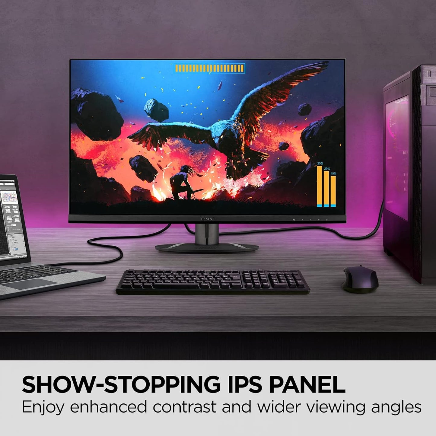 VX2716 27 Inch 1080P 1Ms 100Hz Gaming Monitor with IPS Panel, Freesync, Eye Care, HDMI and Displayport Inputs