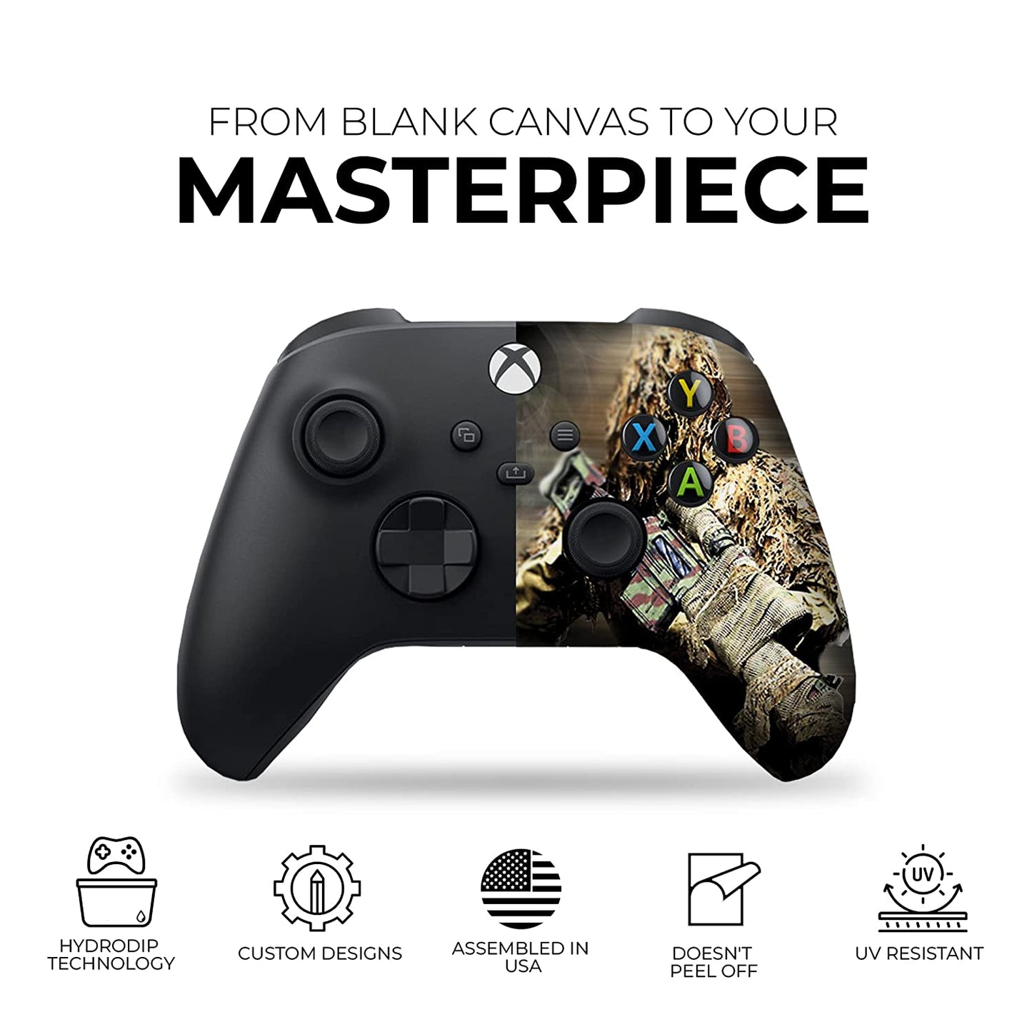 C-O-D Moderrn Warfarre Custom X-Box Controller Wireless Compatible with X-Box One/Series X/S Proudly Customized in USA with Permanent HYDRO-DIP Printing (NOT JUST a SKIN)