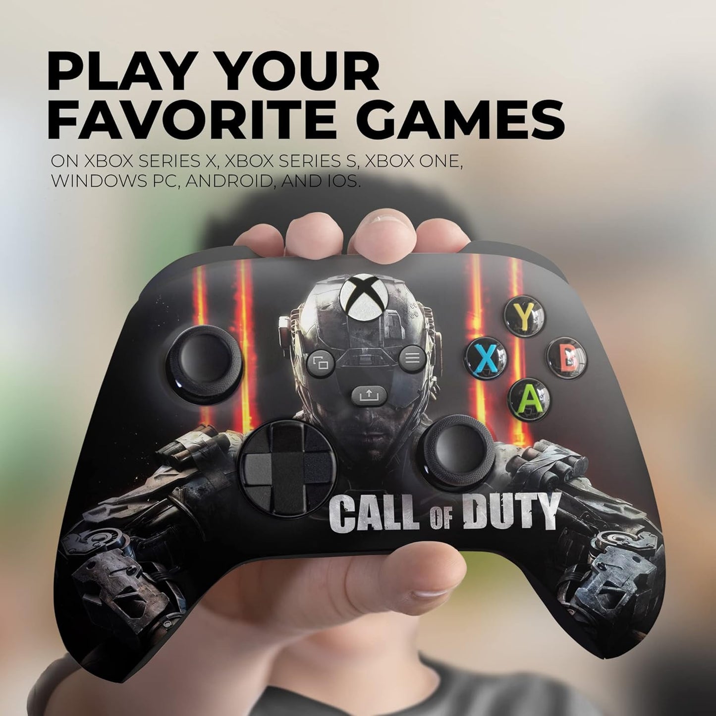 Calls of Dutty Dual Custom X-Box Controller Wireless Compatible with X-Box One/Series X/S Proudly Customized in USA with Permanent HYDRO-DIP Printing(Not JUST a SKIN) MODDED