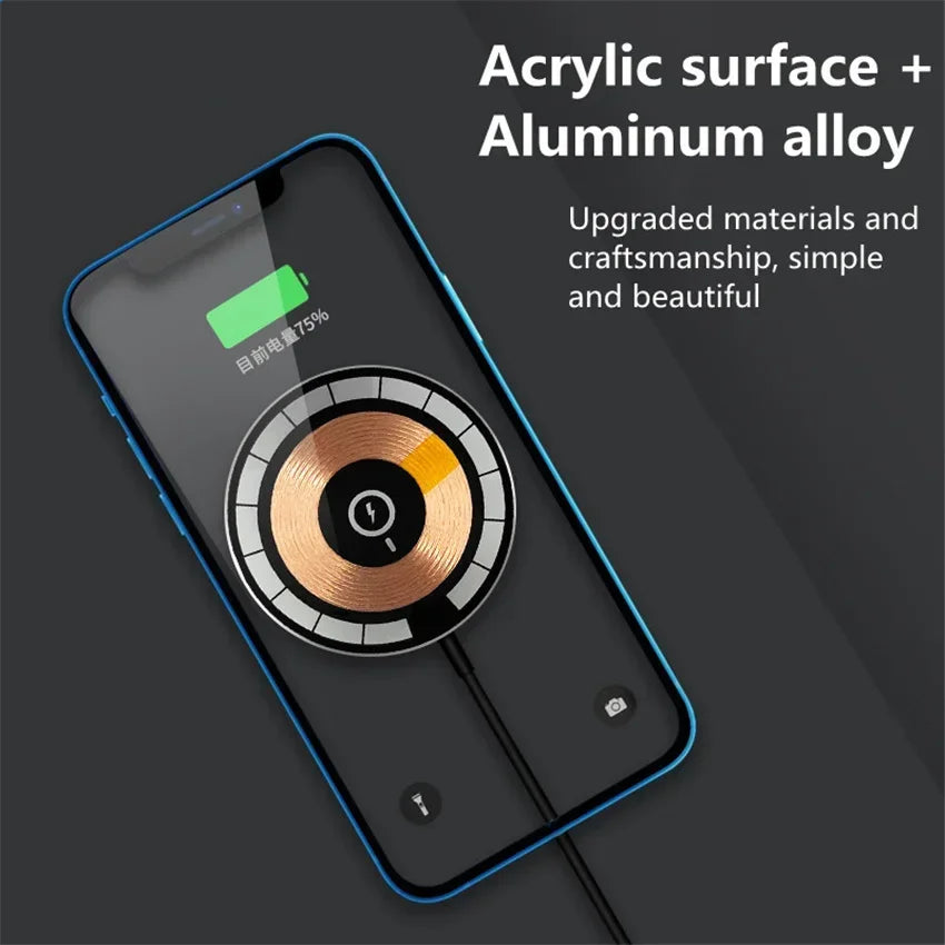 100W Magnetic Wireless Charger Pad Phone Chargers for Iphone 15 14 13 Pro Max Airpods Portable Macsafe PD Fast Charging Station