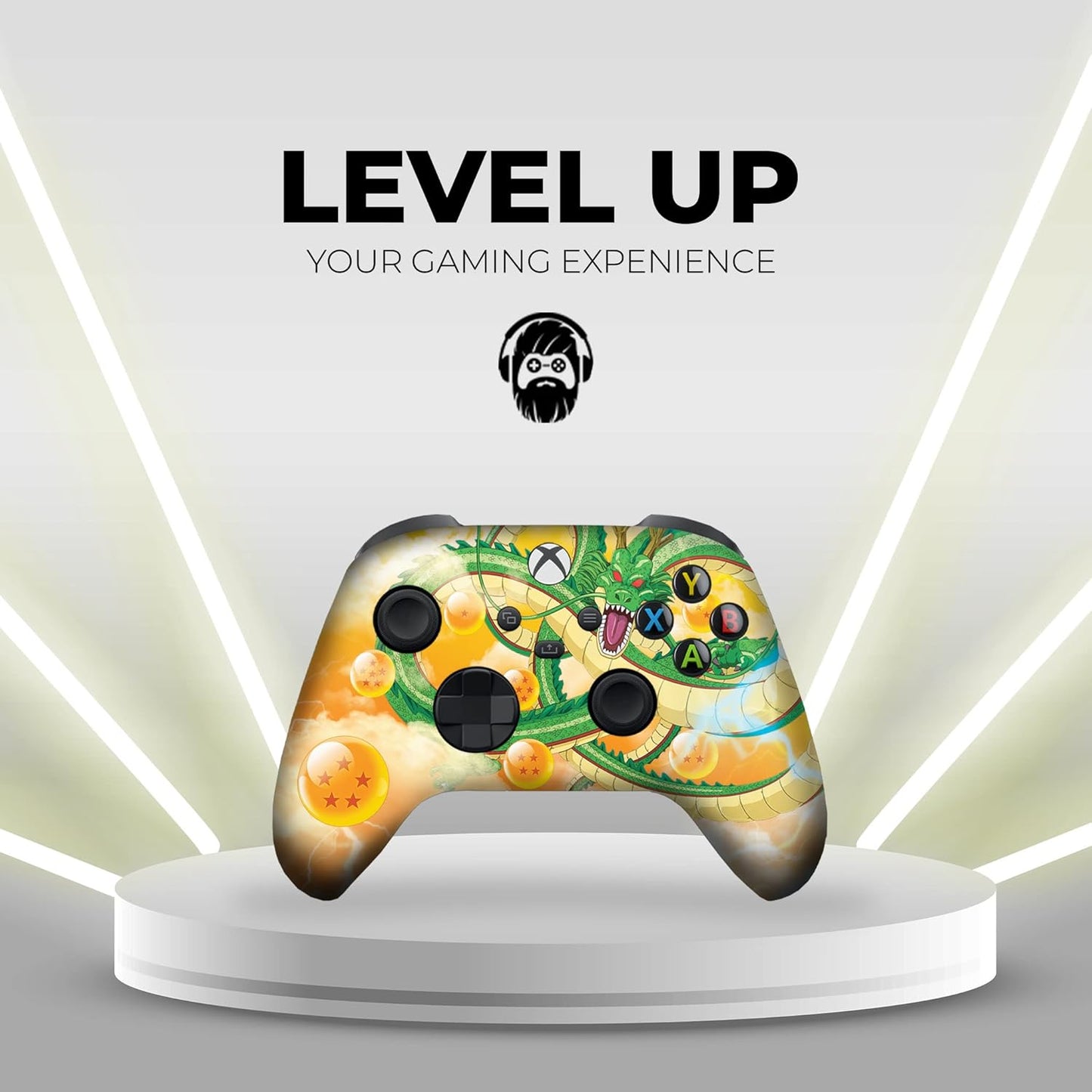 Shenron Draggonbaallz Custom X-Box Controller Wireless Compatible with X-Box One/Series X/S Proudly Customized in USA with Permanent HYDRO-DIP Printing (NOT JUST a SKIN)