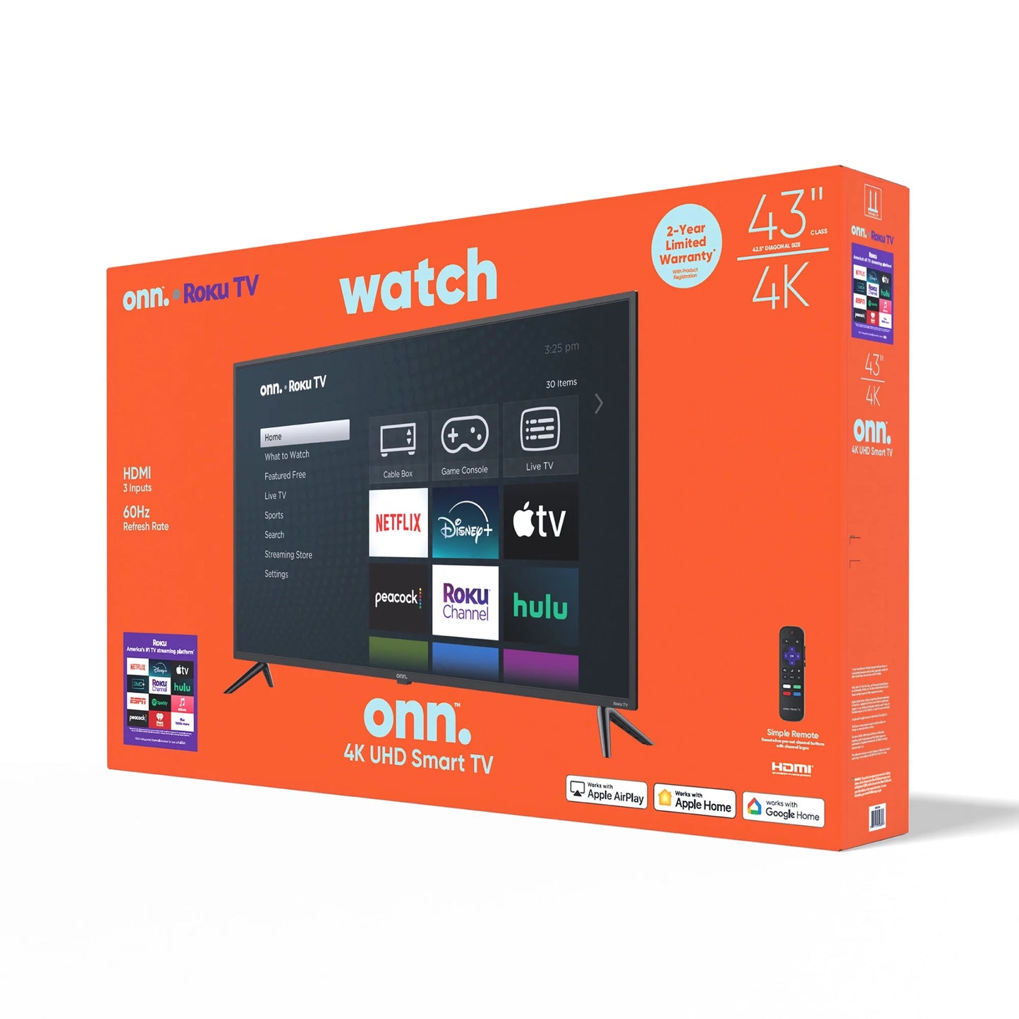 43” Class 4K UHD (2160P) LED Roku Smart Television HDR (100012584)