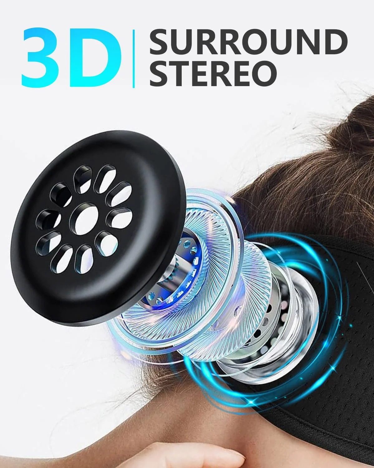 Bluetooth Sleep Mask Headphones,Blackout Sleepathy Sleep Mask Upgraded 3D Contoured Sleep Headphones Sleep Mask Gift Gadgets for Men & Women Great for Travel/Nap/Night Relaxation Black