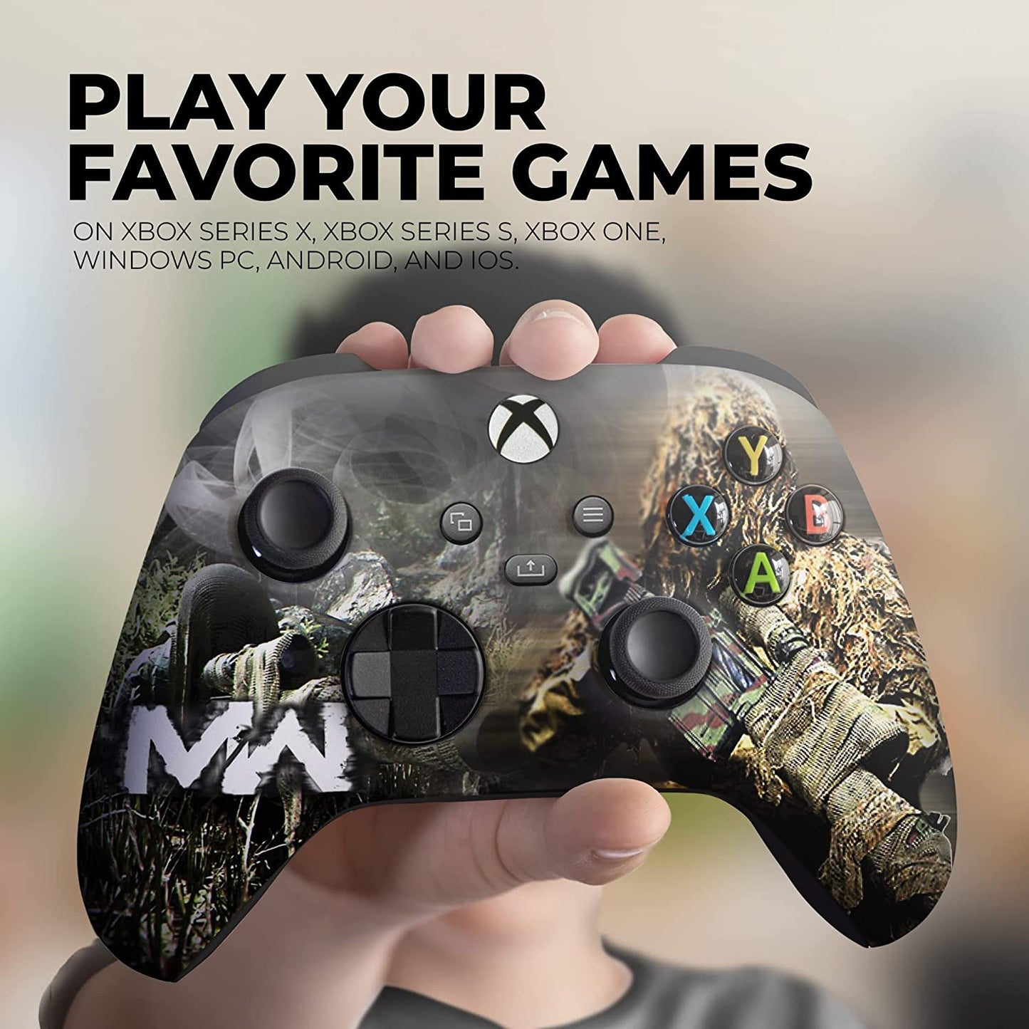 C-O-D Moderrn Warfarre Custom X-Box Controller Wireless Compatible with X-Box One/Series X/S Proudly Customized in USA with Permanent HYDRO-DIP Printing (NOT JUST a SKIN)