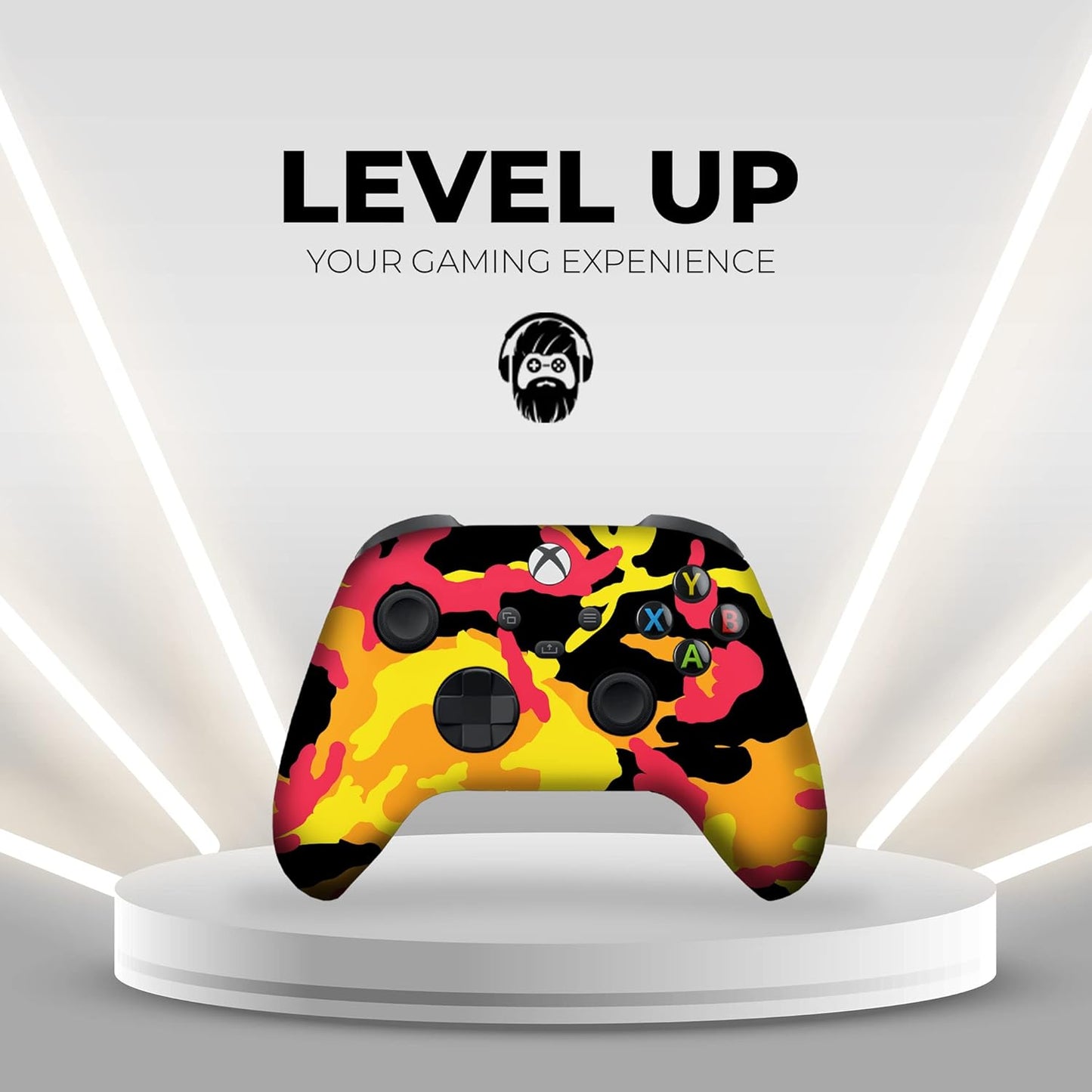 Fall Camo Custom X-Box Controller Wireless Compatible with X-Box One/Series X/S Proudly Customized in USA with Permanent HYDRO-DIP Printing (NOT JUST a SKIN)