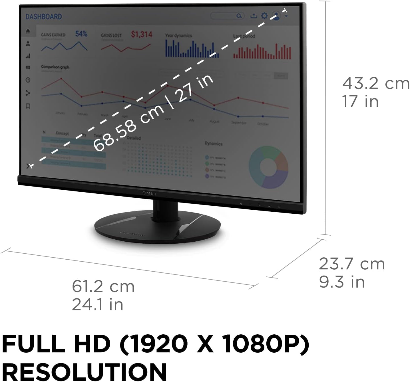 VX2716 27 Inch 1080P 1Ms 100Hz Gaming Monitor with IPS Panel, Freesync, Eye Care, HDMI and Displayport Inputs