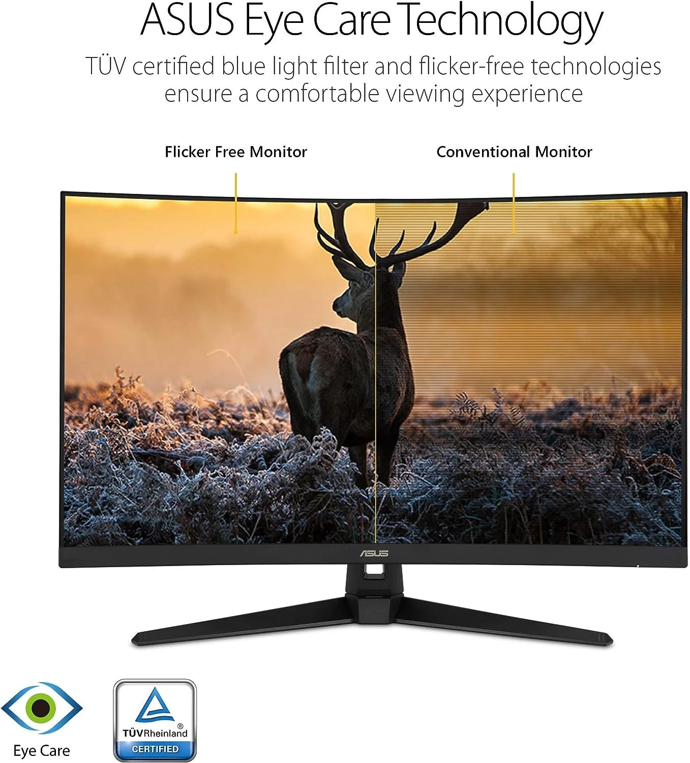 TUF Gaming 31.5" Curved FHD Gaming Monitor VG328H1B, Full HD (1920X1080), 165Hz (Above 144Hz), Extreme Low Motion Blur, 1Ms (MPRT)