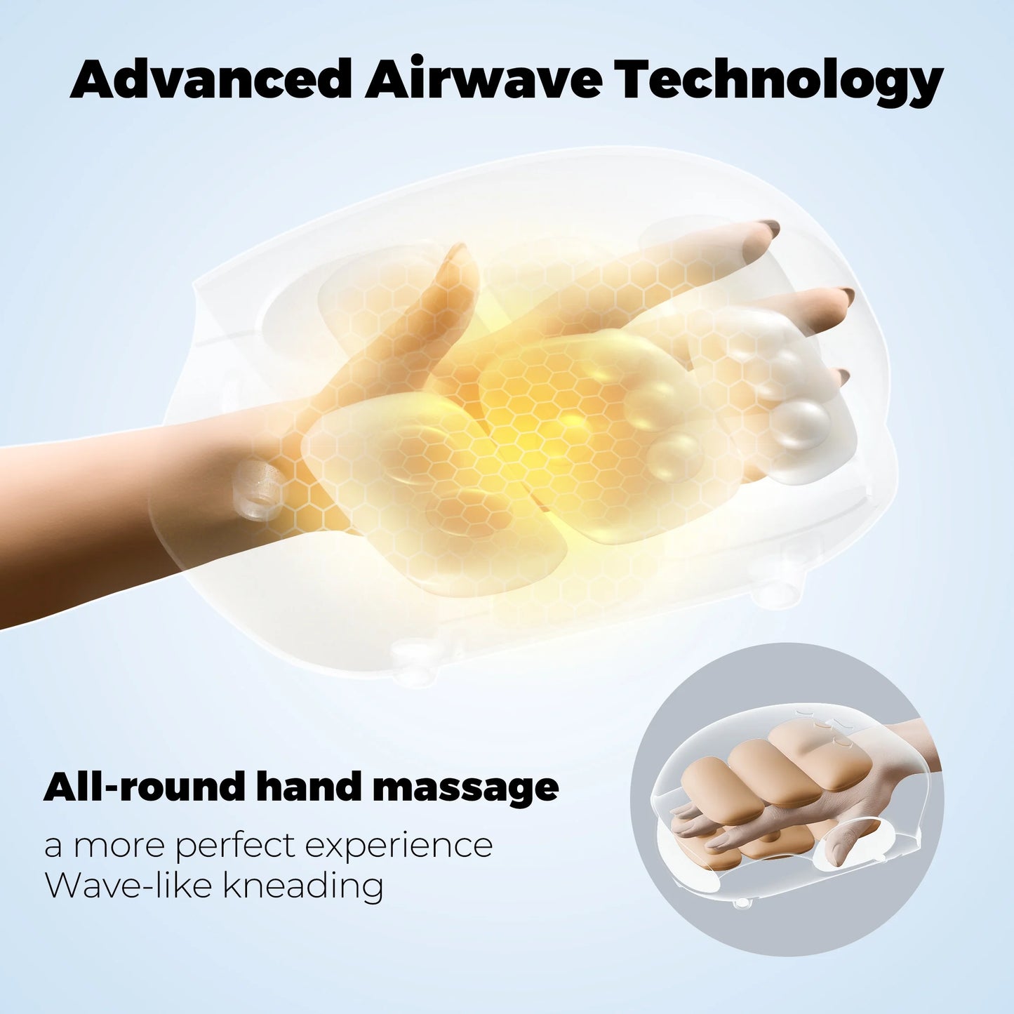 Cordless Hand Massager with Heat & 7 Massage Balls, Gift for Hand Massage for Pain Relief and Finger Numbness Relief, Black