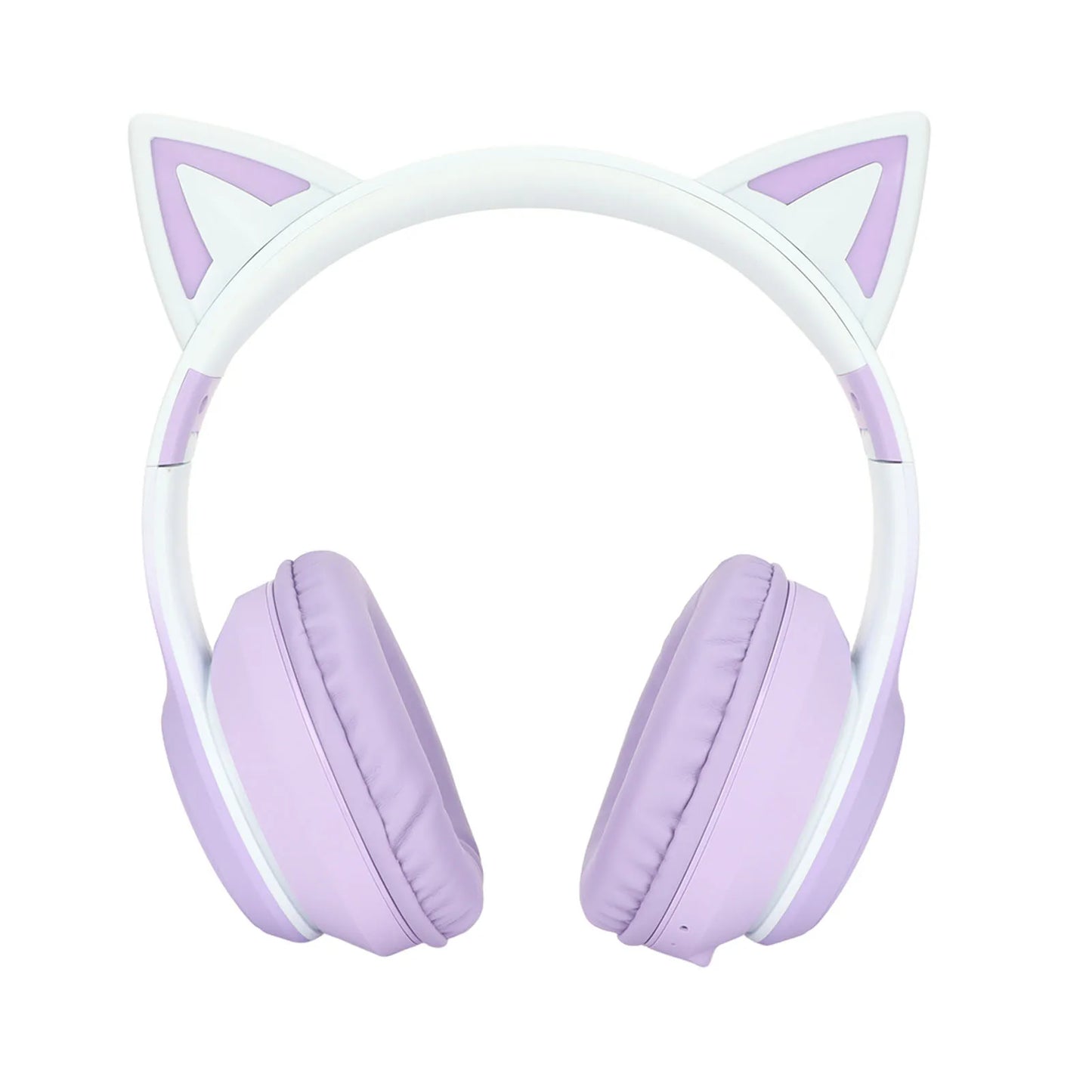 Bluetooth Headphones ABS Cat Ear Bluetooth Headphones Stable Connection Detachable Microphone with 3.5Mm Cable for Game Playing