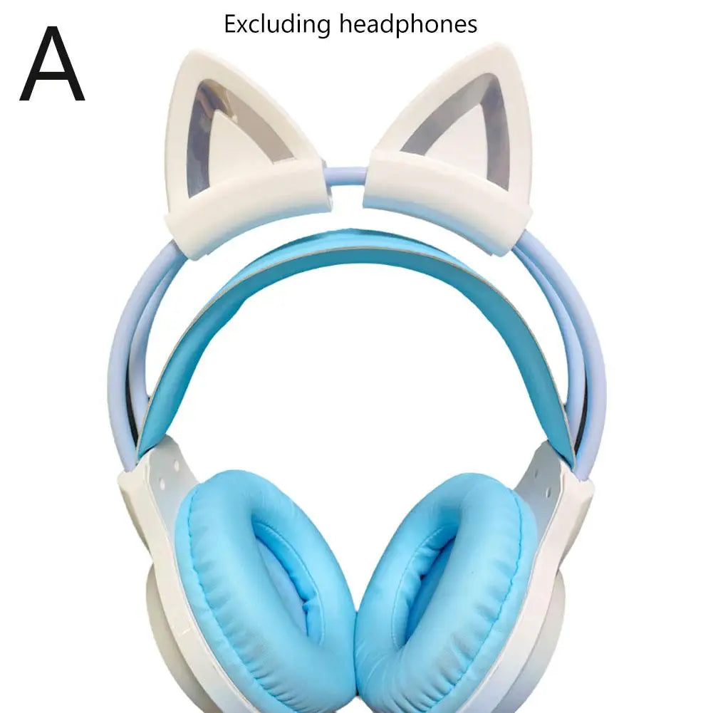 Headphones Accessories Cat Ear for Earphone Gaming Headsets Attachment Stereo Headset Decoration Lightweight Silicone Pendant
