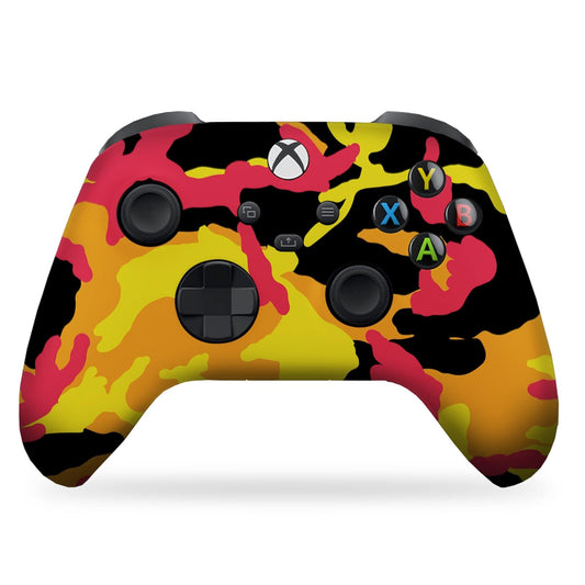 Fall Camo Custom X-Box Controller Wireless Compatible with X-Box One/Series X/S Proudly Customized in USA with Permanent HYDRO-DIP Printing (NOT JUST a SKIN)